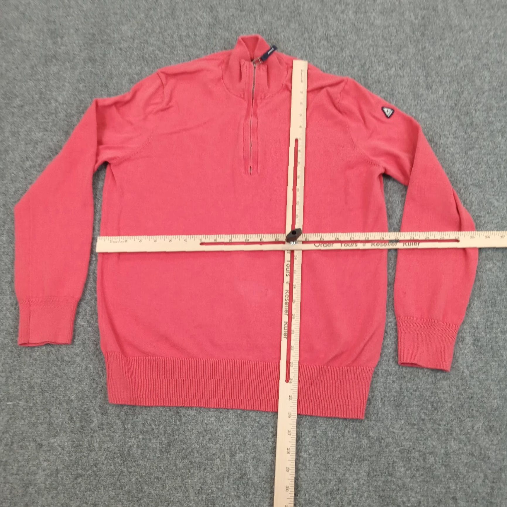 Vintage Gaastra Jekyll Sweater Mens Large Red 1/4 Zip Long Sleeve Mock Neck Casual Size US L / EU 52-54 / 3 - 2 Thumbnail