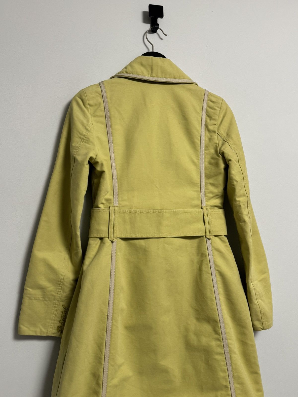Diesel Diesel Vintage 90s Cotton Trench Coat Y2K Lemon Sz S Size S / US 4 / IT 40 - 20 Thumbnail