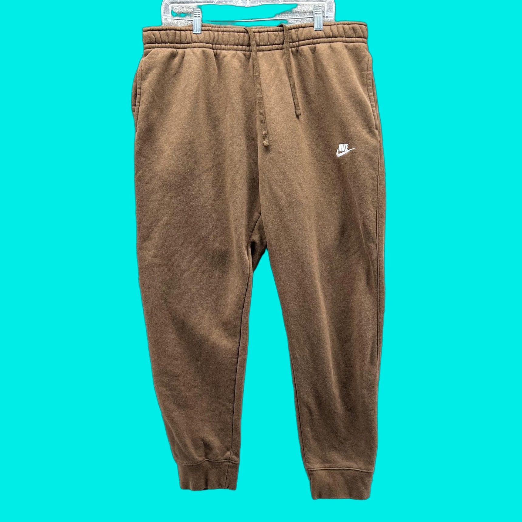 Nike Nike Sweatpants Mens XL Brown Fleece Joggers Club Fleece Sportswear Streetwear Size US 36 / EU 52 - 1 Thumbnail