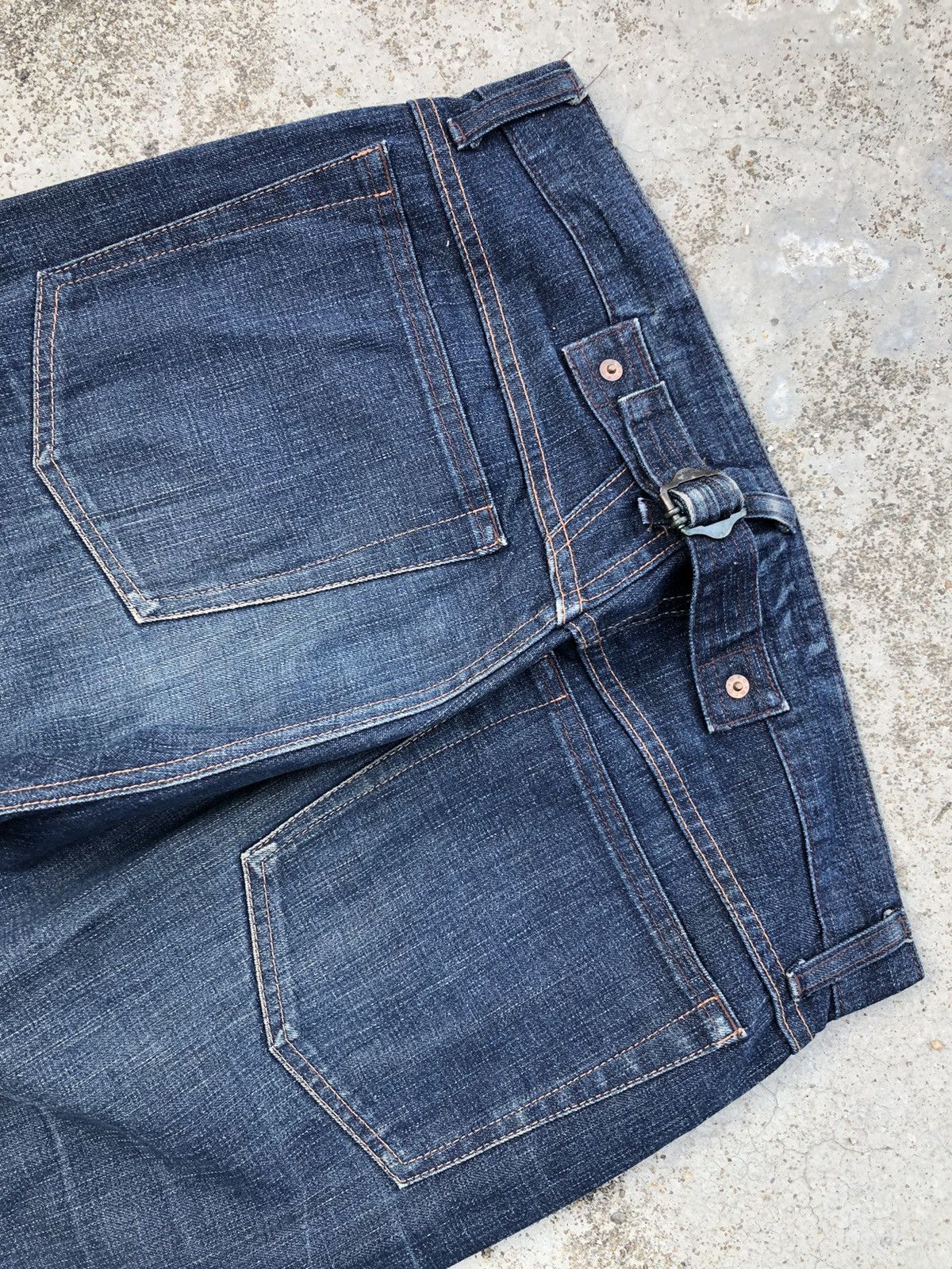 Marithe + Francois Girbaud MFG BUCKLE BACK BUTTON FLY DENIM Size US 31 - 3 Thumbnail
