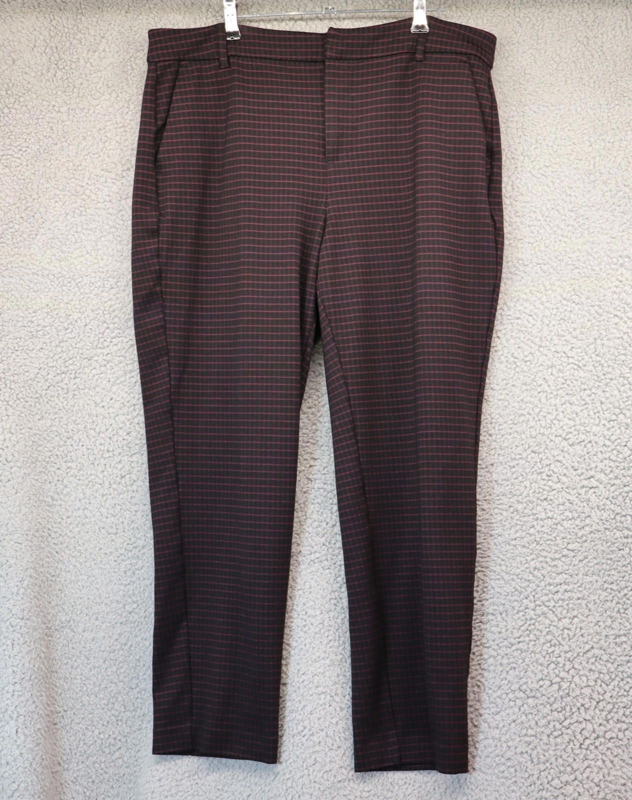 Other Liverpool Plaid Slacks Women Size 12/31 Pockets Black Size 34" / US 12 / IT 48 - 1 Thumbnail