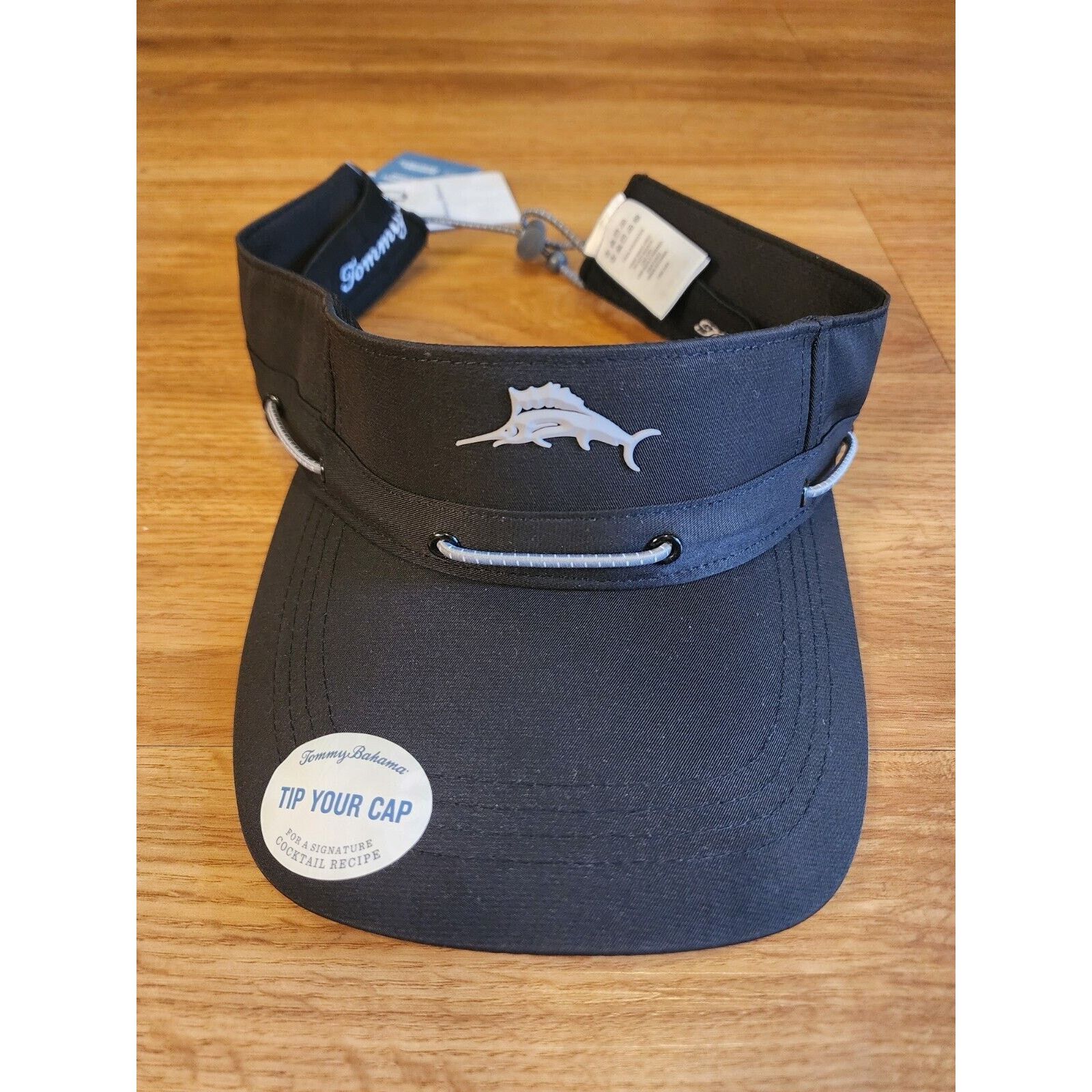 Tommy Bahama TOMMY BAHAMA BLACK VISOR HAT MARLIN ADJUSTABLE CAP Size ONE SIZE - 1 Thumbnail