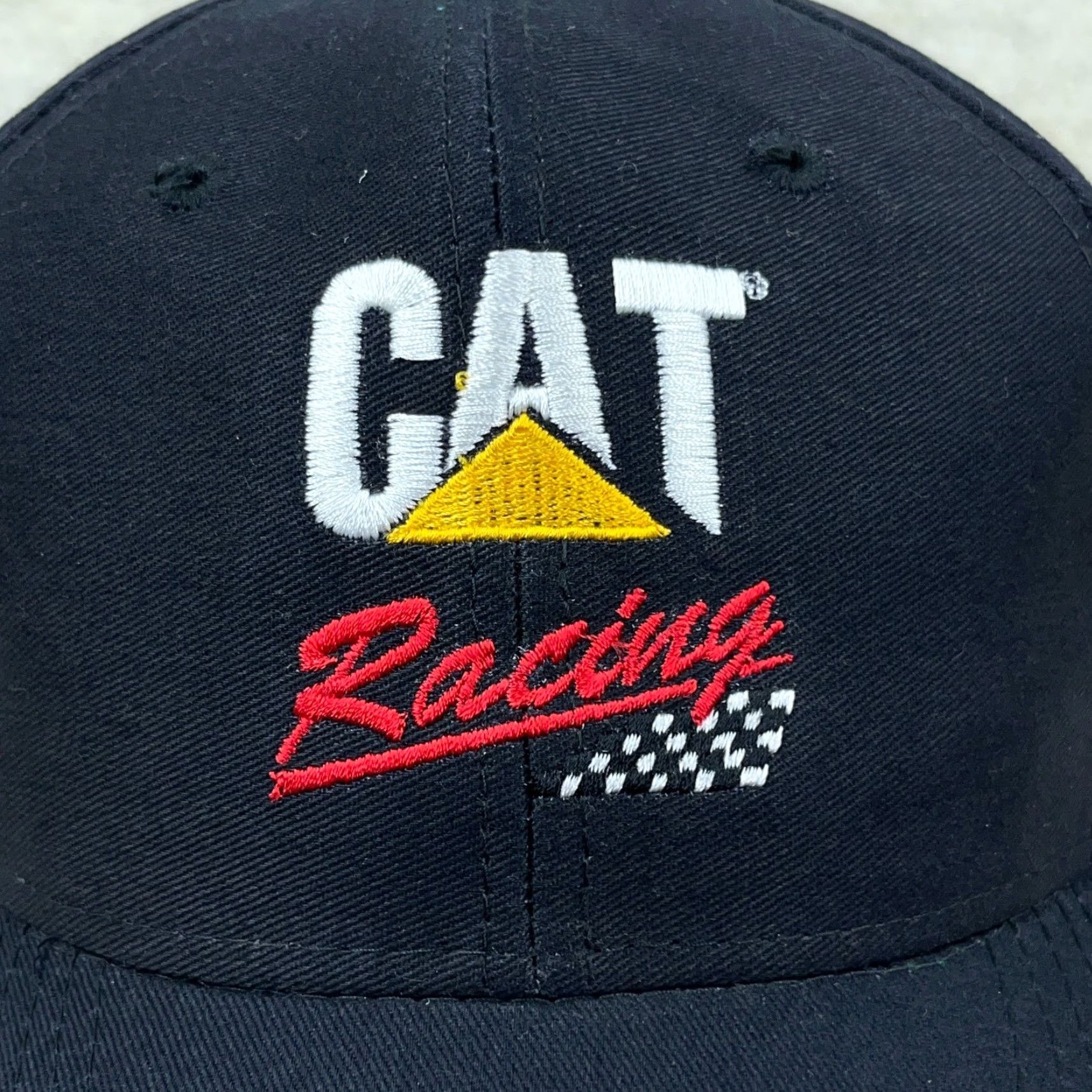 Vintage VINTAGE CAT Racing Snapback Hat Cap Black 90s Adjustable Mens One Size Size ONE SIZE - 3 Thumbnail