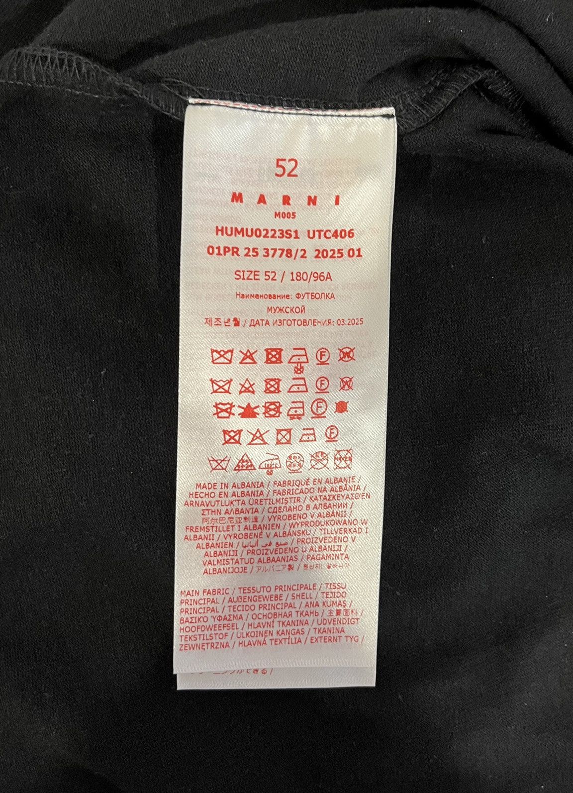 Marni Marni Logo flocked Tshirt Size US XL / EU 56 / 4 - 10 Thumbnail
