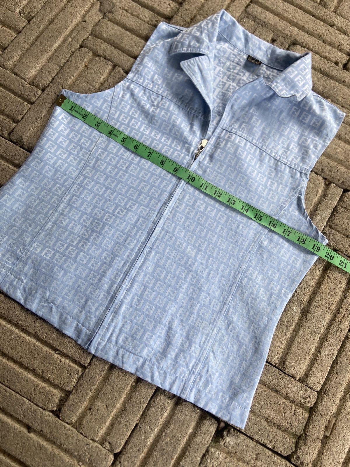 Fendi Fendi monogram sleeveless zip-up collared vest Size L / US 10 / IT 46 - 8 Thumbnail