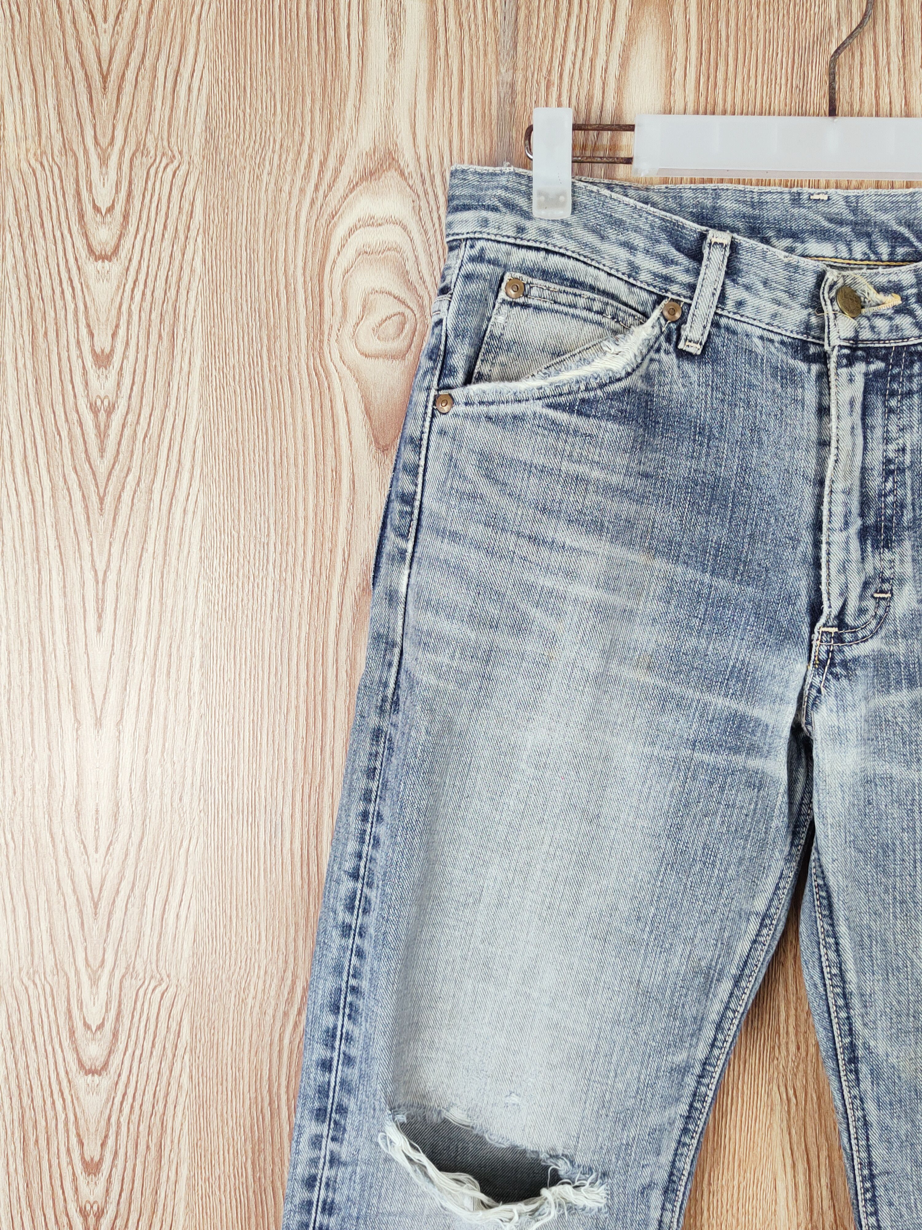 Japanese Brand Lee Blue Distressed Ripped denim Jeans #W503 Size US 30 / EU 46 - 3 Thumbnail