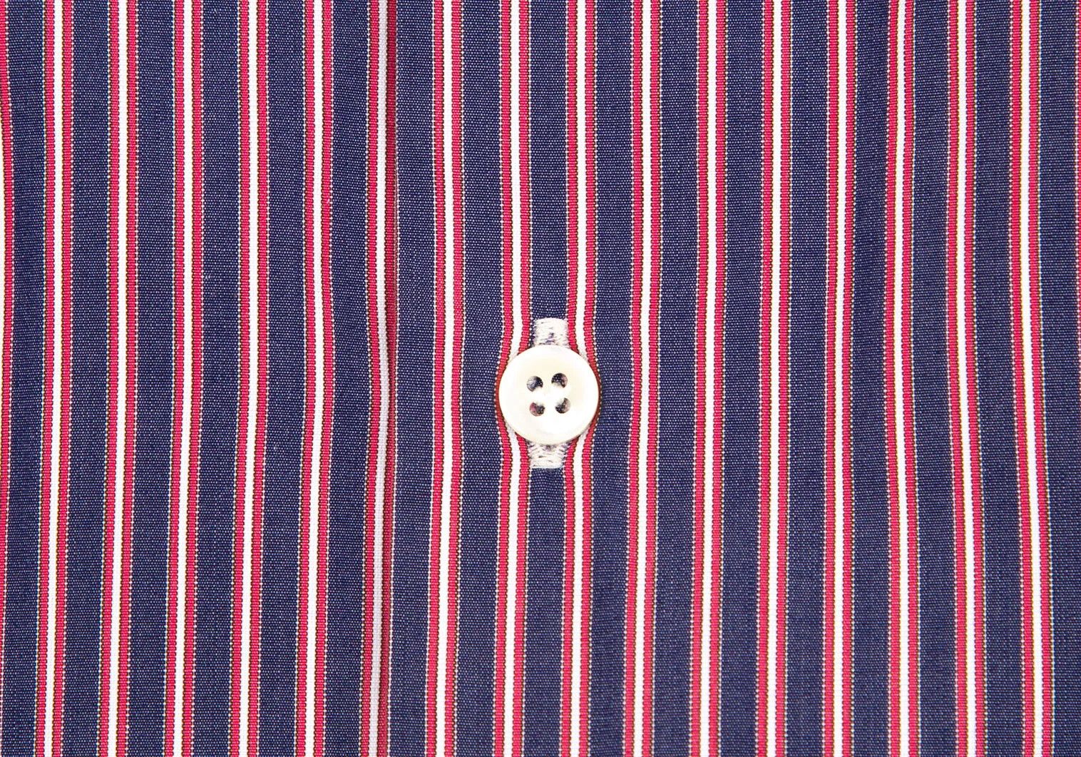 Junya Watanabe Striped Panel Shirt in Navy and Red, Size XS Size US XS / EU 42 / 0 - 3 Thumbnail