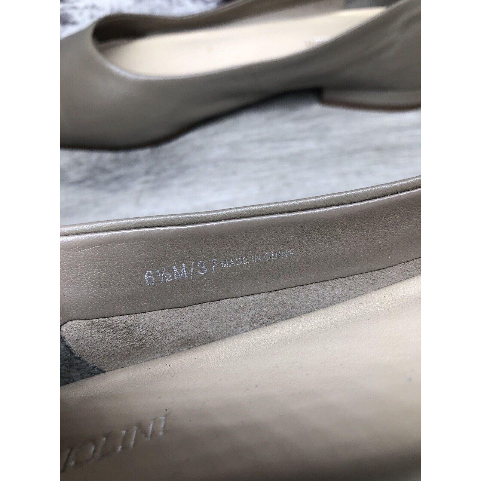Other ENZO ANGIOLINI Gray Lydian Slip On Leather Ballet Flats Wome Size US 6.5 / IT 36.5 - 9 Thumbnail