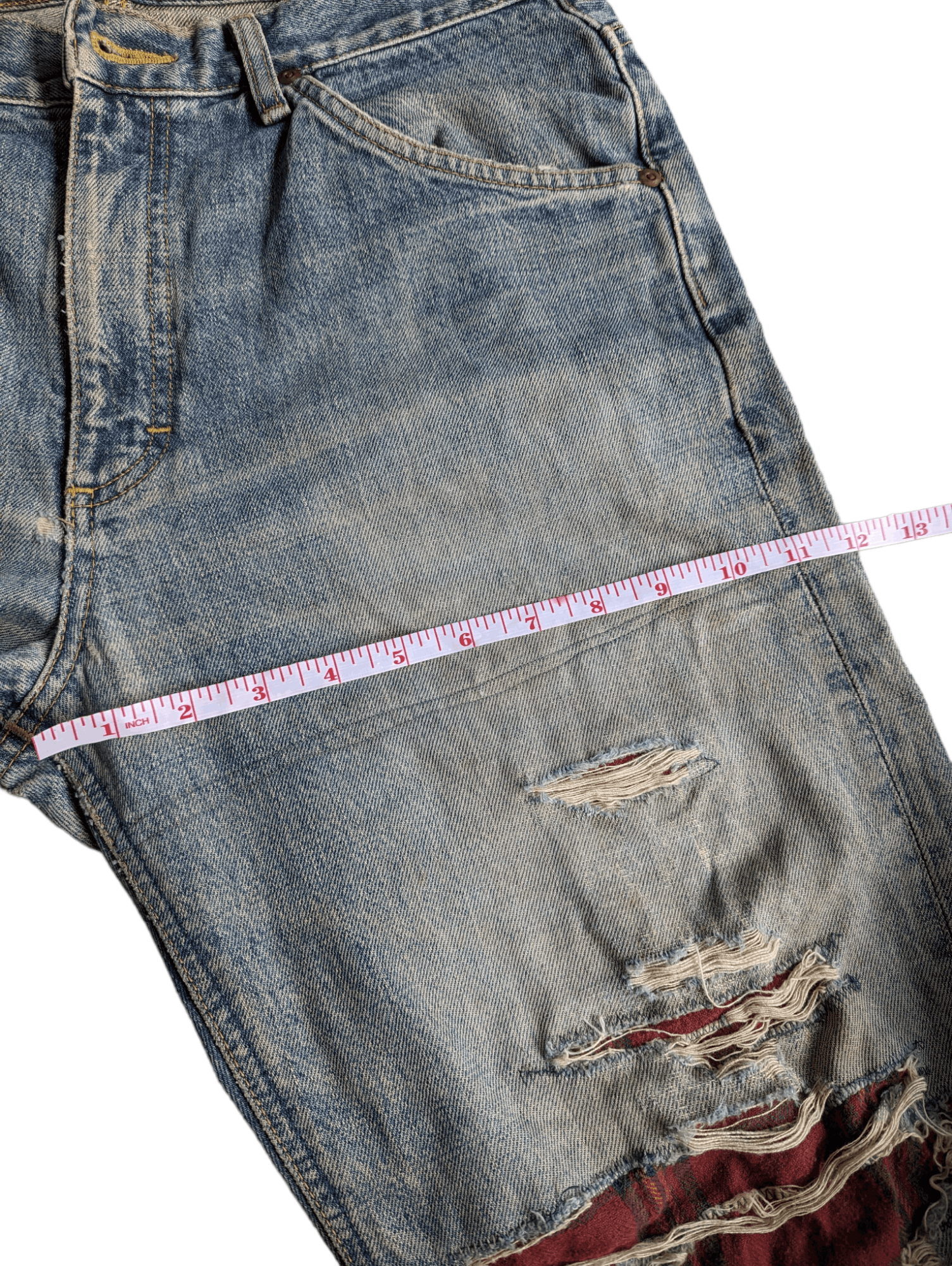 Lee LEE RIDER PATCHWORK DISTRESSED DENIM Size US 32 / EU 48 - 14 Thumbnail