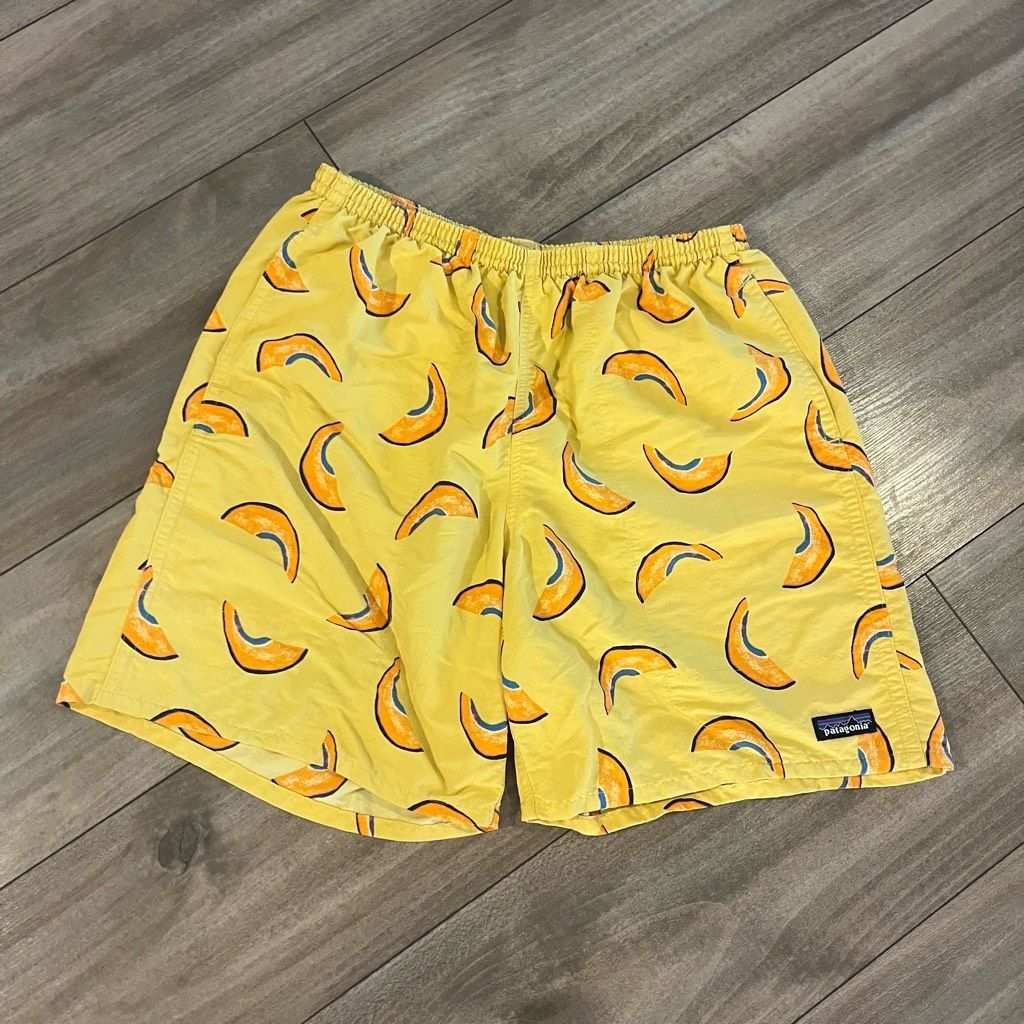 Patagonia Patagonia Baggie Yellow Pattern Athletic Shorts Men L Bin L- Size US 36 / EU 52 - 1 Thumbnail