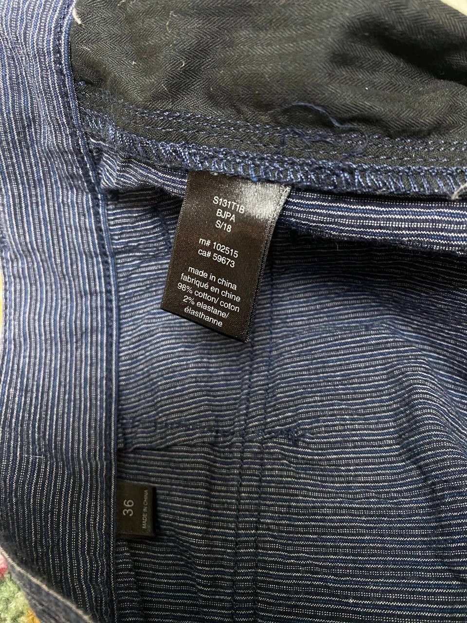 John Varvatos John Varvatos Shorts Pinstripe Linen Flat Front Designer Size US 36 / EU 52 - 14 Thumbnail