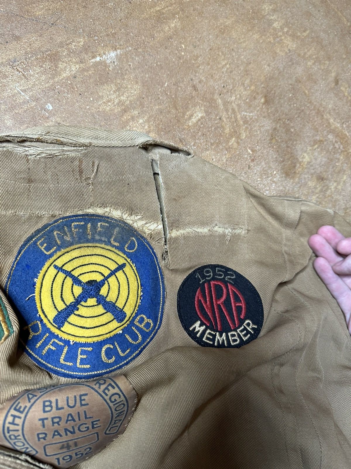 Vintage 1950s Shooting Jacket with Patches Size US L / EU 52-54 / 3 - 3 Thumbnail