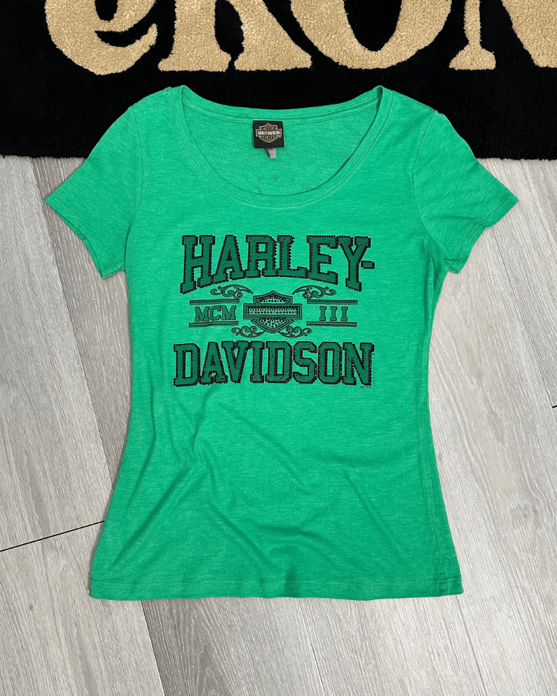 Harley Davidson 2017 Harley Davidson Bellevue Washington Rhinestone T-Shirt Size L / US 10 / IT 46 - 1 Thumbnail