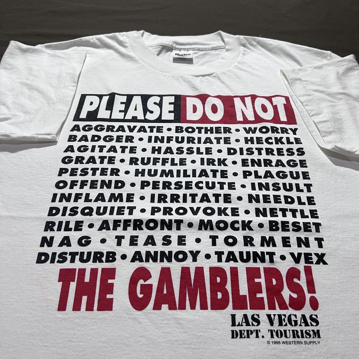 Vintage Vintage 90s PLEASE DO NOT The Gamblers Quote Promo Tee L Size US L / EU 52-54 / 3 - 1 Thumbnail
