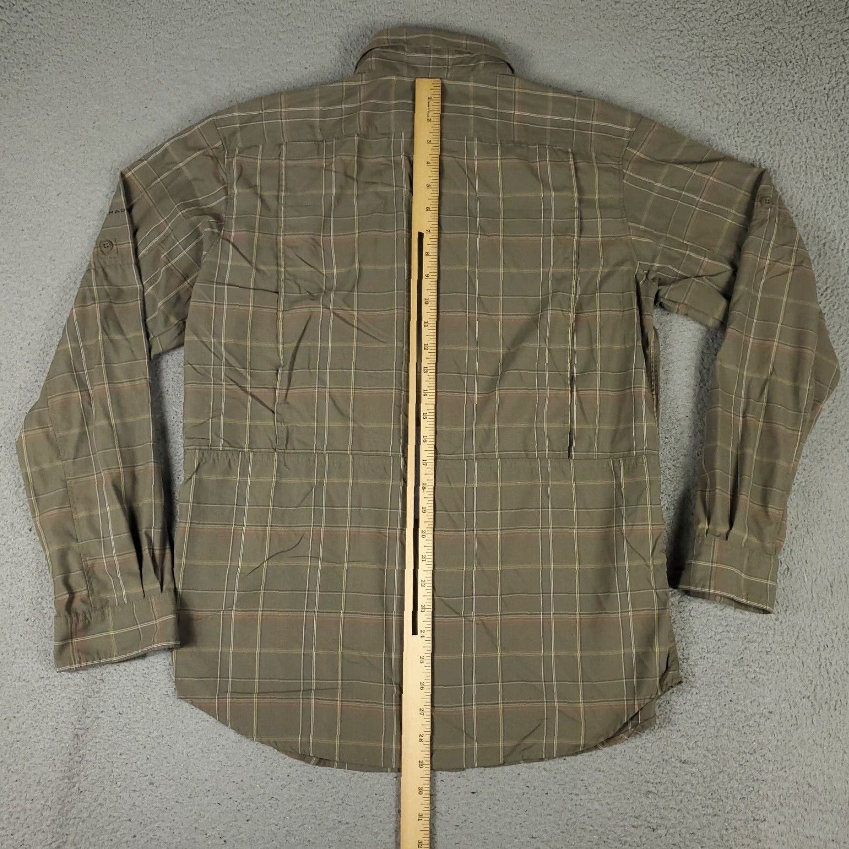 Vintage Columbia Shirt Adult Medium Brown Plaid Nylon Button-Up Long Sleeve Mens Size US M / EU 48-50 / 2 - 3 Thumbnail