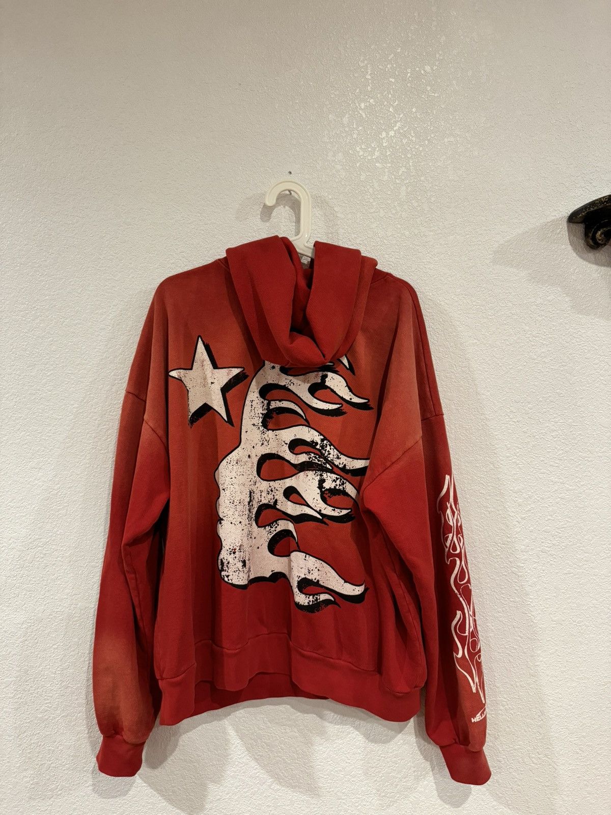 HELLSTAR HELLSTAR Records Red Flame Hoodie | Grailed