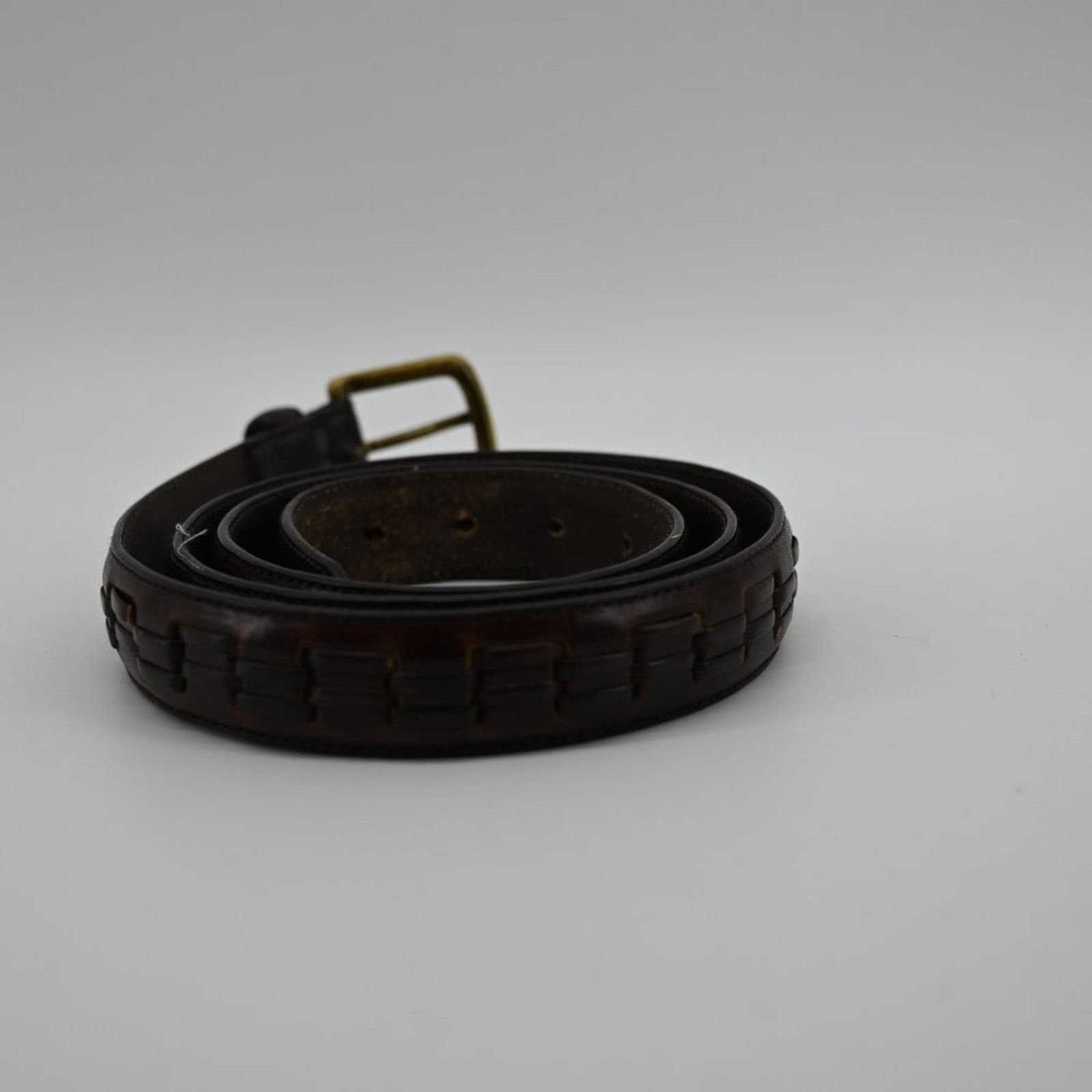 Other Men's Dark Brown Genuine Leather Belt Business Casual 46 Size 46 - 3 Thumbnail