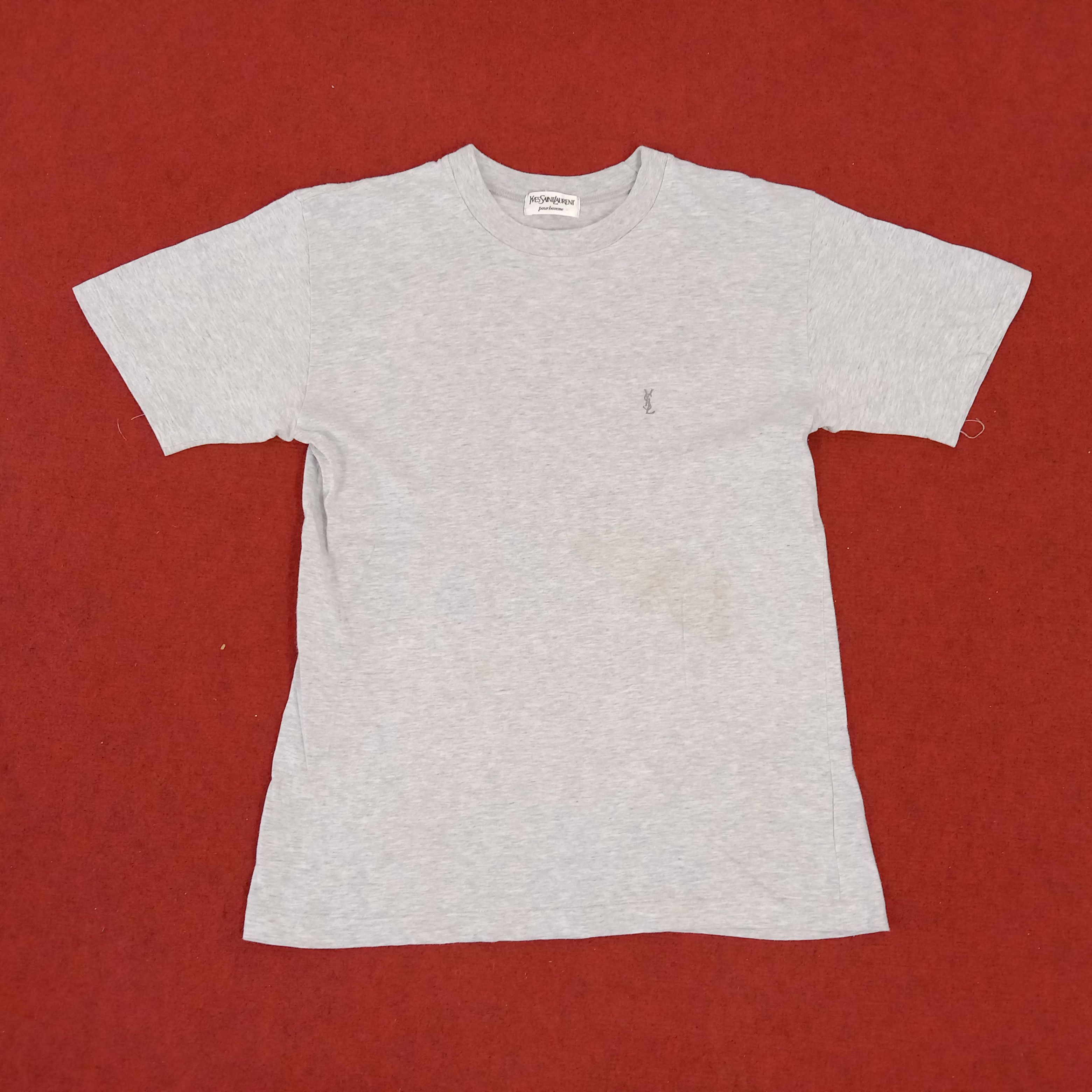 Yves Saint Laurent Small Logo Design Plain Style Tshirt