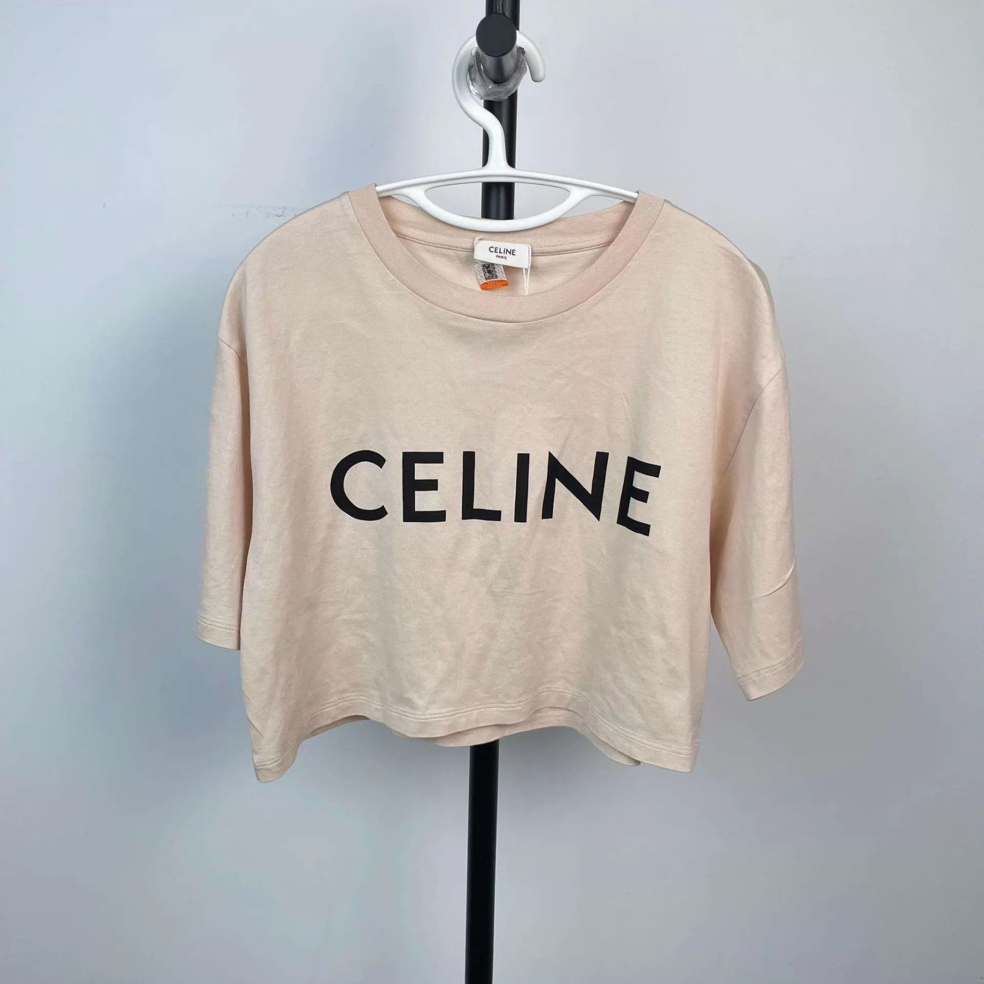 Celine Celine 95 New Beige S Cotton Tee Size S / US 4 / IT 40 - 1 Thumbnail