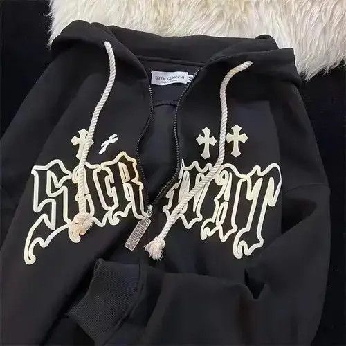 Japanese Brand × Vintage #16 Goth Embroidery Y2K Hoodie Size US L / EU 52-54 / 3 - 2 Thumbnail