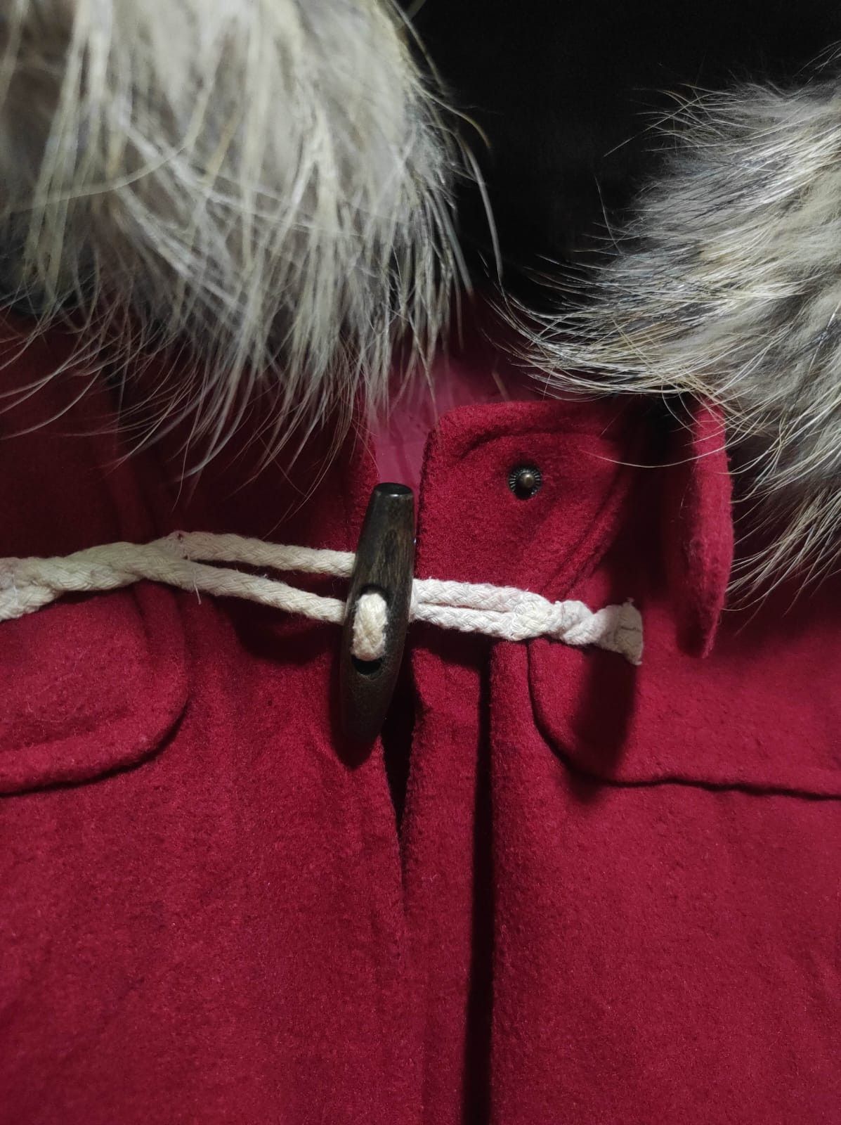 Japanese Brand Red Hoodie Duffle fur hoodie Ifsix LGB style Size US S / EU 44-46 / 1 - 7 Thumbnail