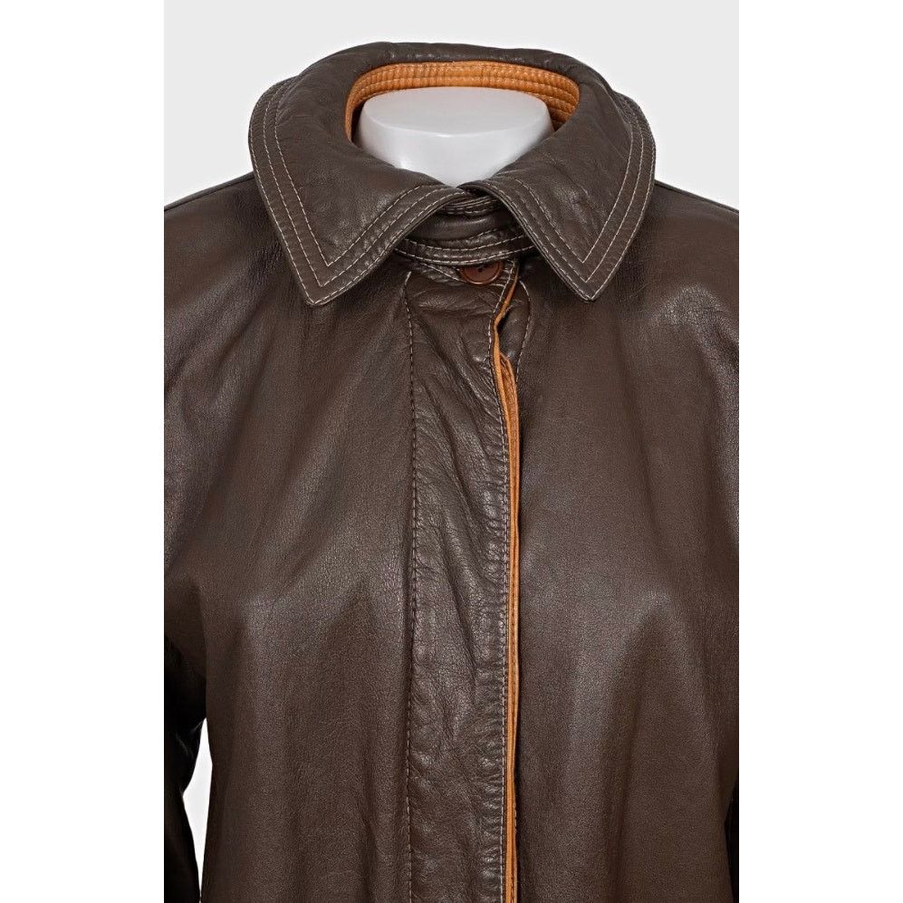 Gianfranco Ferre Ferre Classic Brown Leather Jacket Sz M Size M / US 6-8 / IT 42-44 - 4 Thumbnail