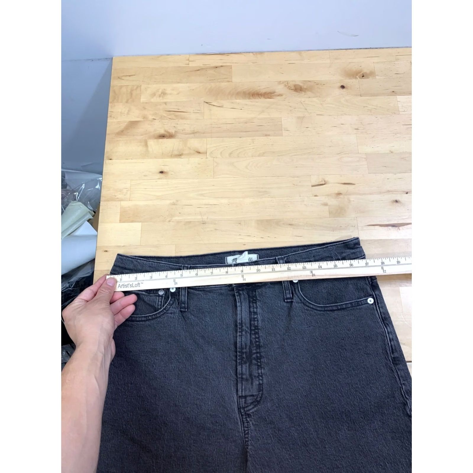 Madewell Madewell Jeans Women 31 Black Faded Vintage Straight 5-Pocket Denim High Rise Regular Fit Shirt? Size 24" / US 00 / IT 34 - 6 Thumbnail