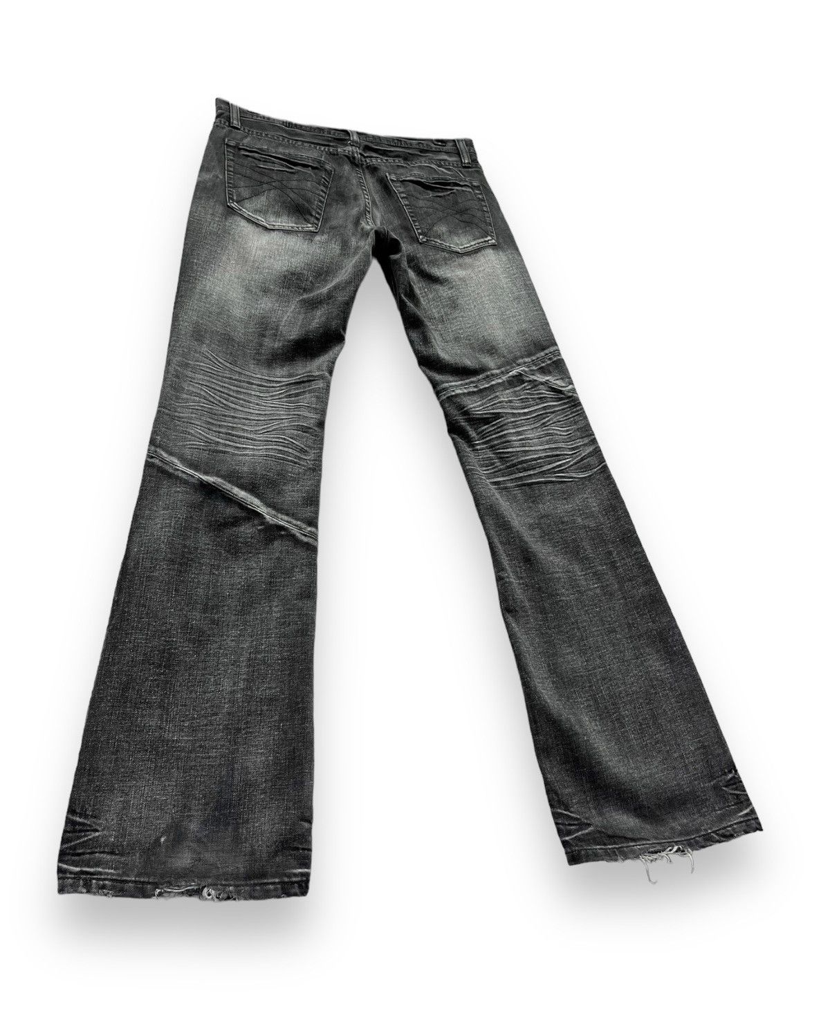 Pro Edge BLACK PUNK FLARE🔥Vintage EDGE X RUPERT Black Spliced Denim Size US 31 - 7 Thumbnail
