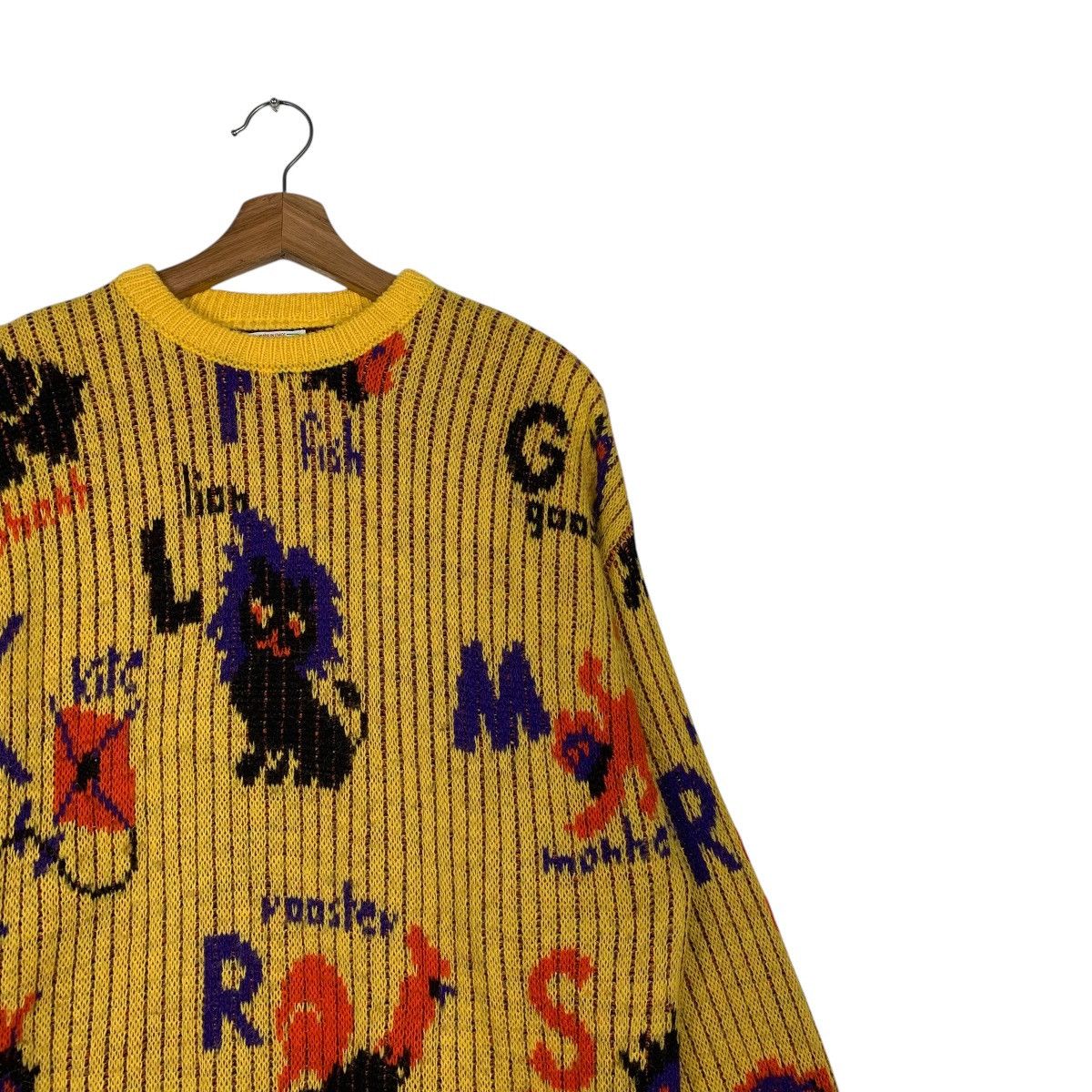 Benetton Vintage 80s Benetton Full Print Knitwear Sweater Size US M / EU 48-50 / 2 - 5 Thumbnail
