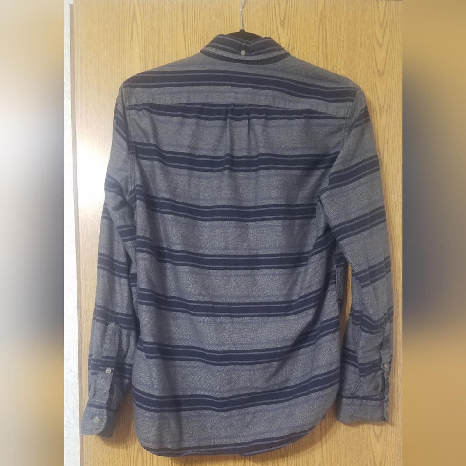 J.Crew J. Crew Navy and Gray Striped Workshirt XS Size US XS / EU 42 / 0 - 2 Thumbnail