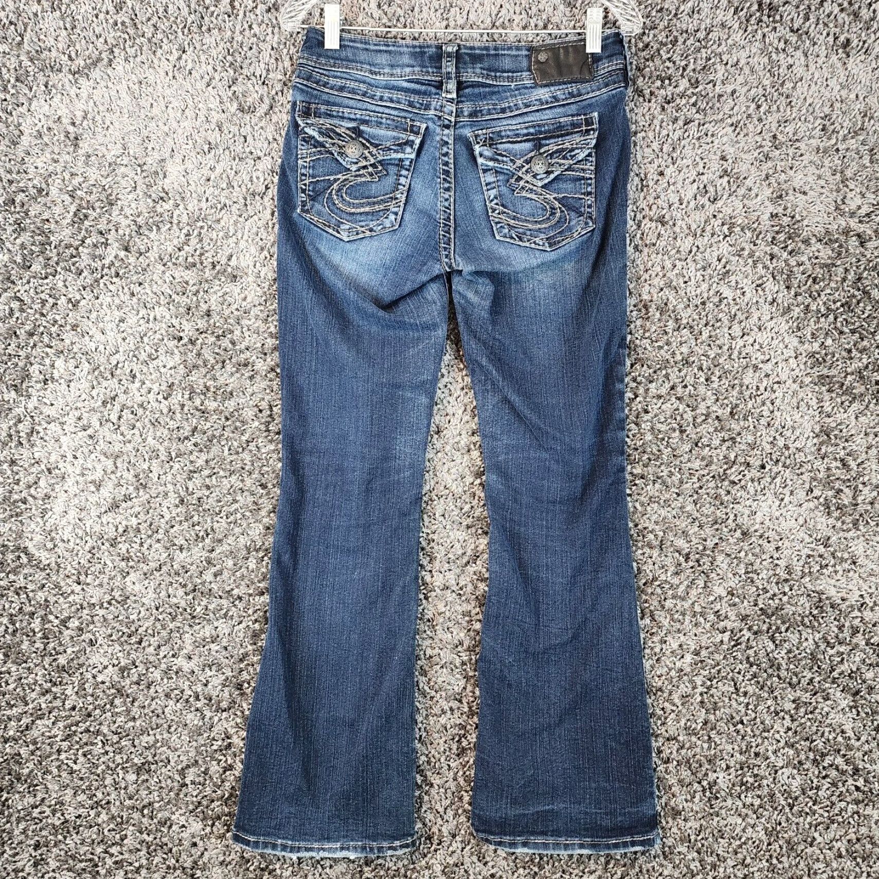 Vintage SILVER Suki Surplus Bootcut Jeans Size 28 Blue Metal Womens Size 28" / US 6 / IT 42 - 6 Thumbnail