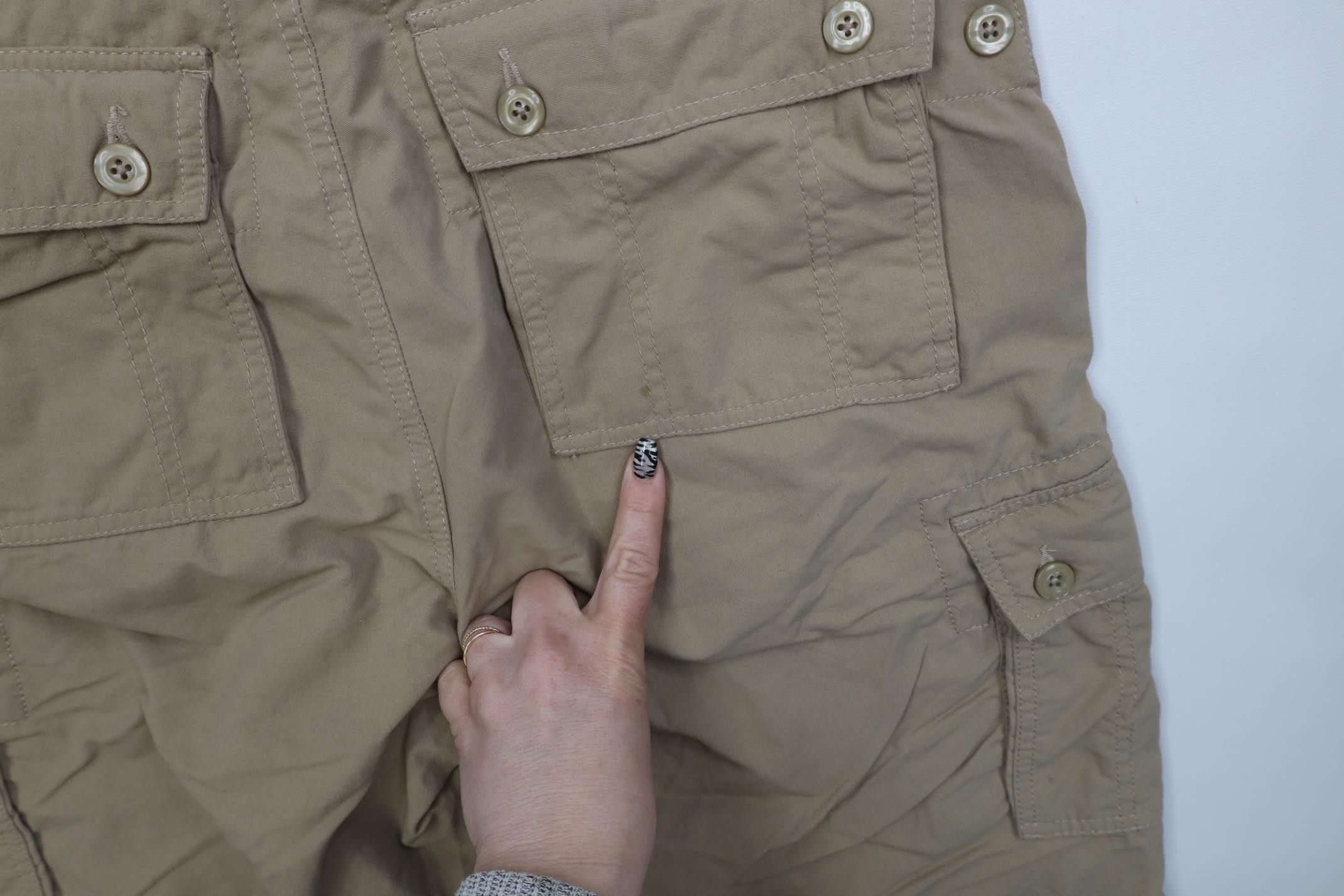 Vintage Clothing Arts Pick Pocket Proof Cargo Shorts Beige Nylon Size US 32 / EU 48 - 14 Thumbnail