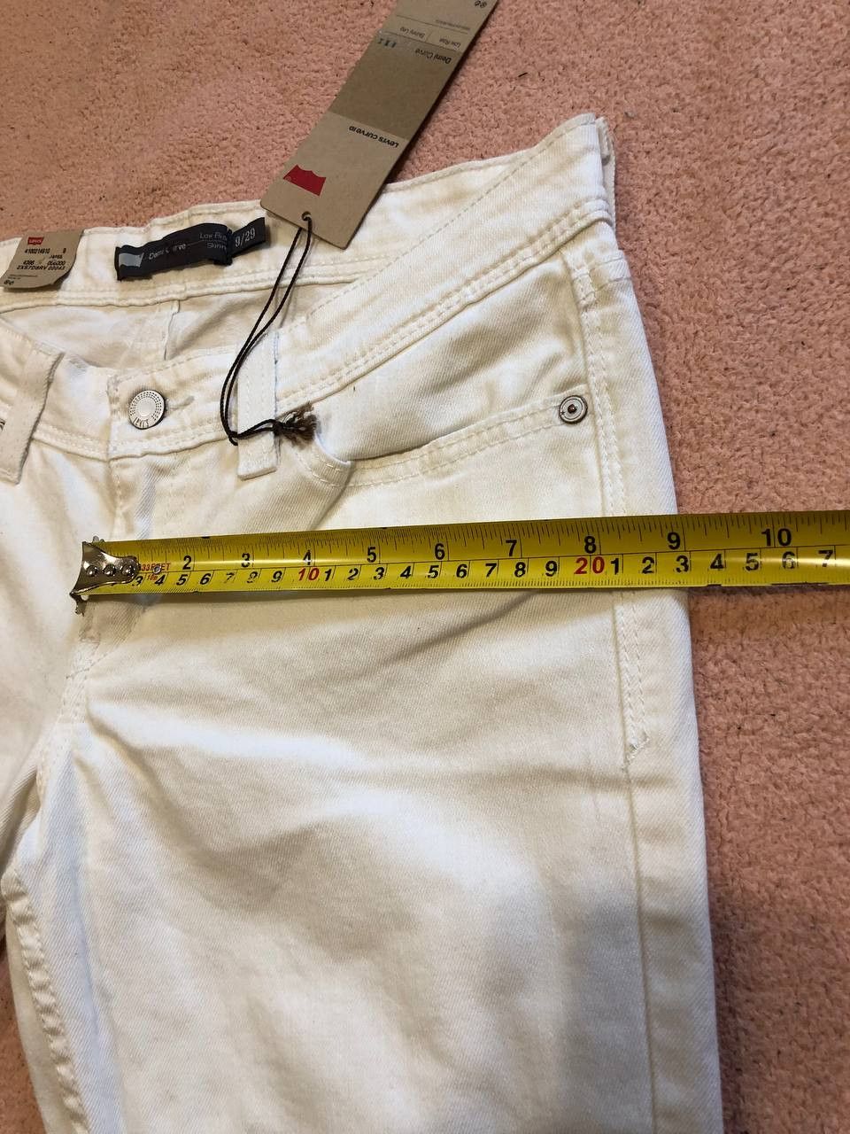 Levi's Vintage white jeans low skinny Y2K Levi's streetwear Size 29" - 11 Thumbnail