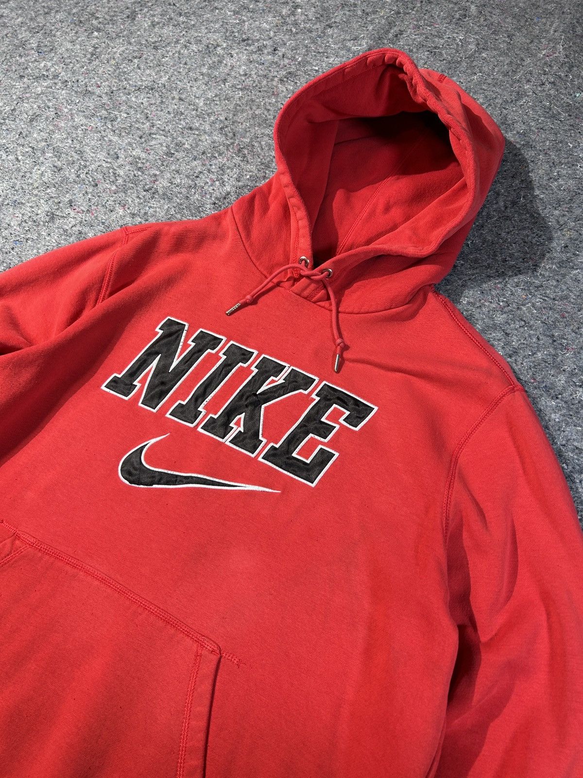 Nike × Vintage Yk2 Nike Red Hoodie L size Size US L / EU 52-54 / 3 - 3 Thumbnail