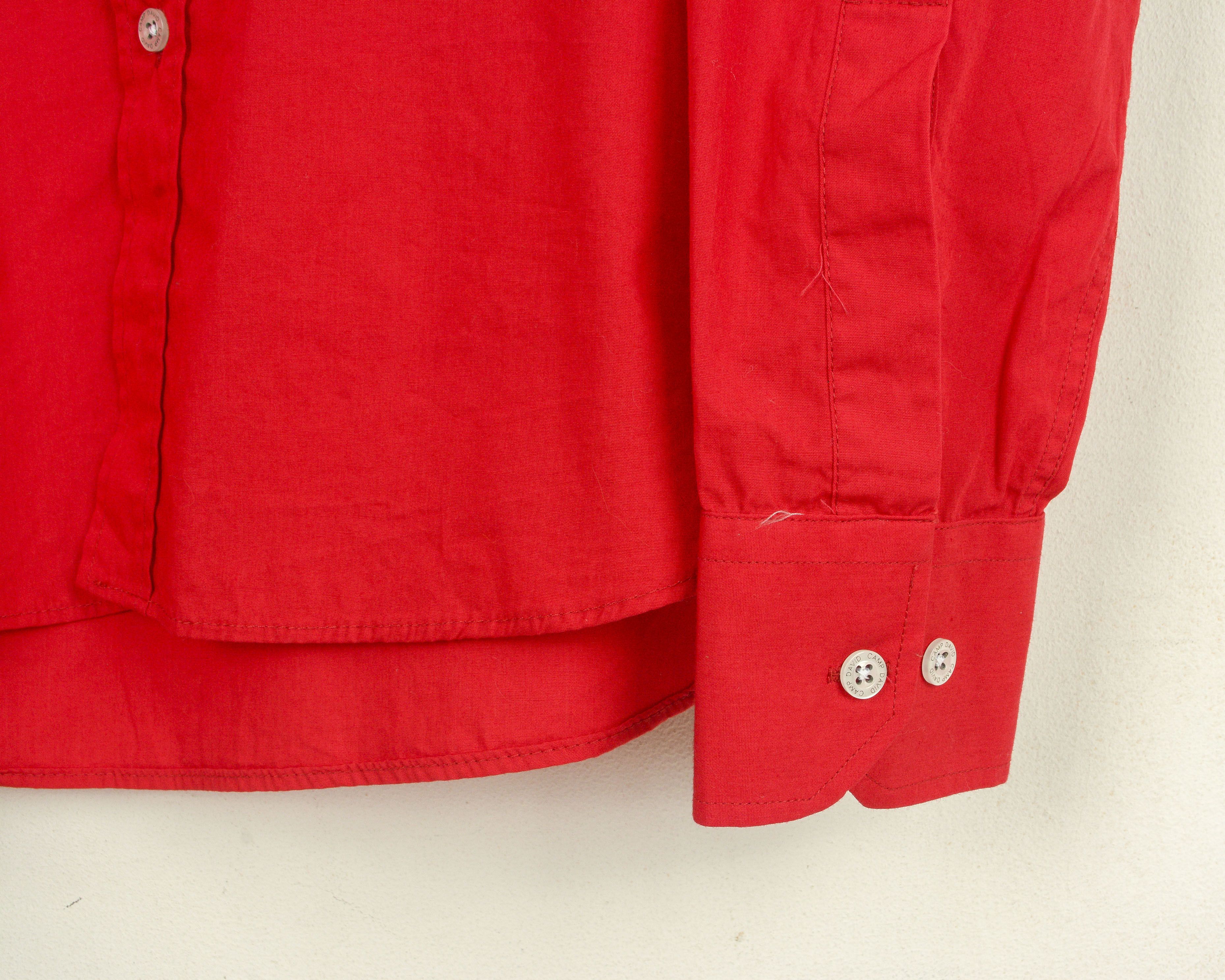 Camp David Casual Shirt Muscle Fit Men M Red Button Up Dress Formal Size US M / EU 48-50 / 2 - 4 Thumbnail