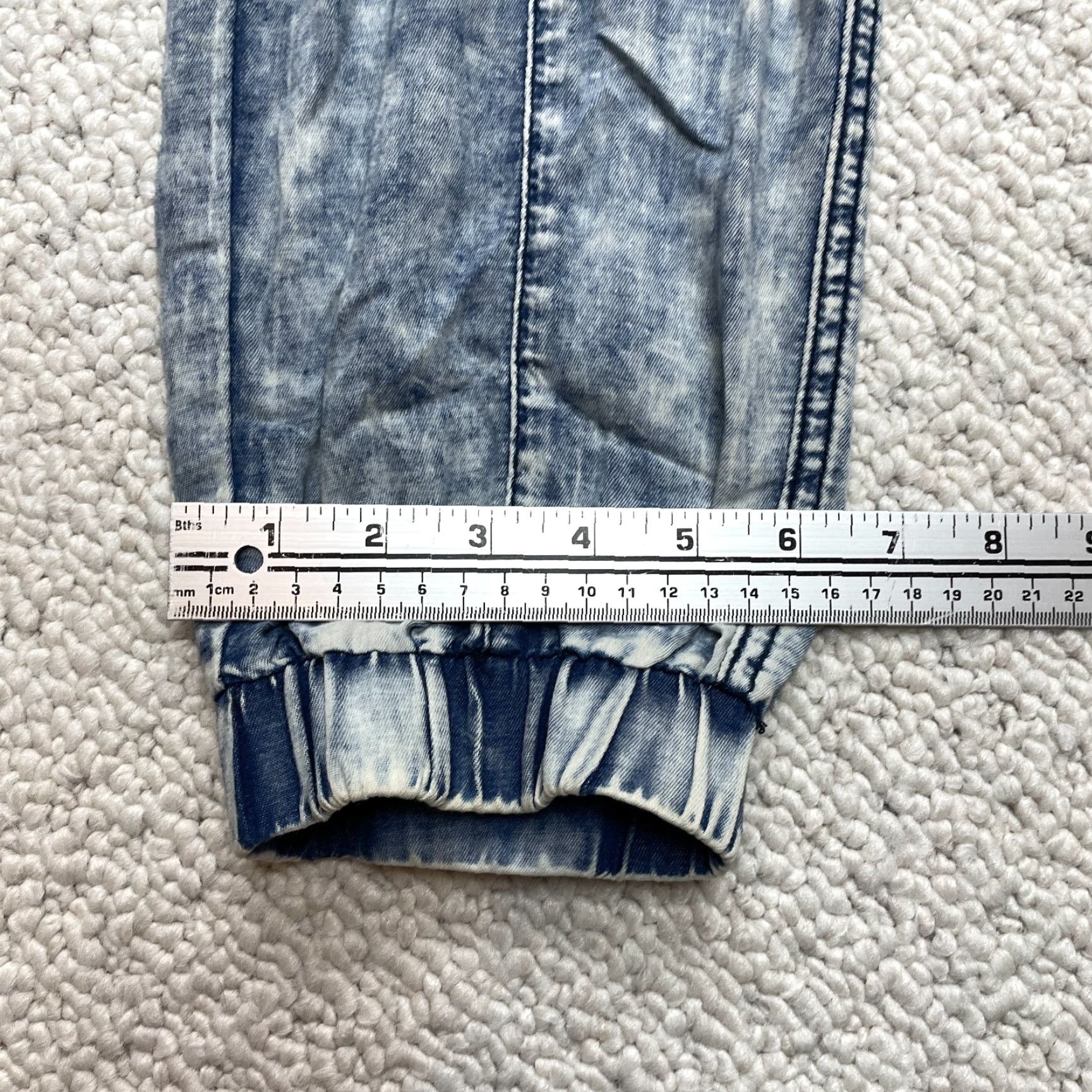 Vintage VINTAGE SpaceGirl Space Girl Jegging Pants Juniors L Blue Stretch Taper Cotton Acid Wash 28x27 Women Size 28" / US 6 / IT 42 - 2 Thumbnail