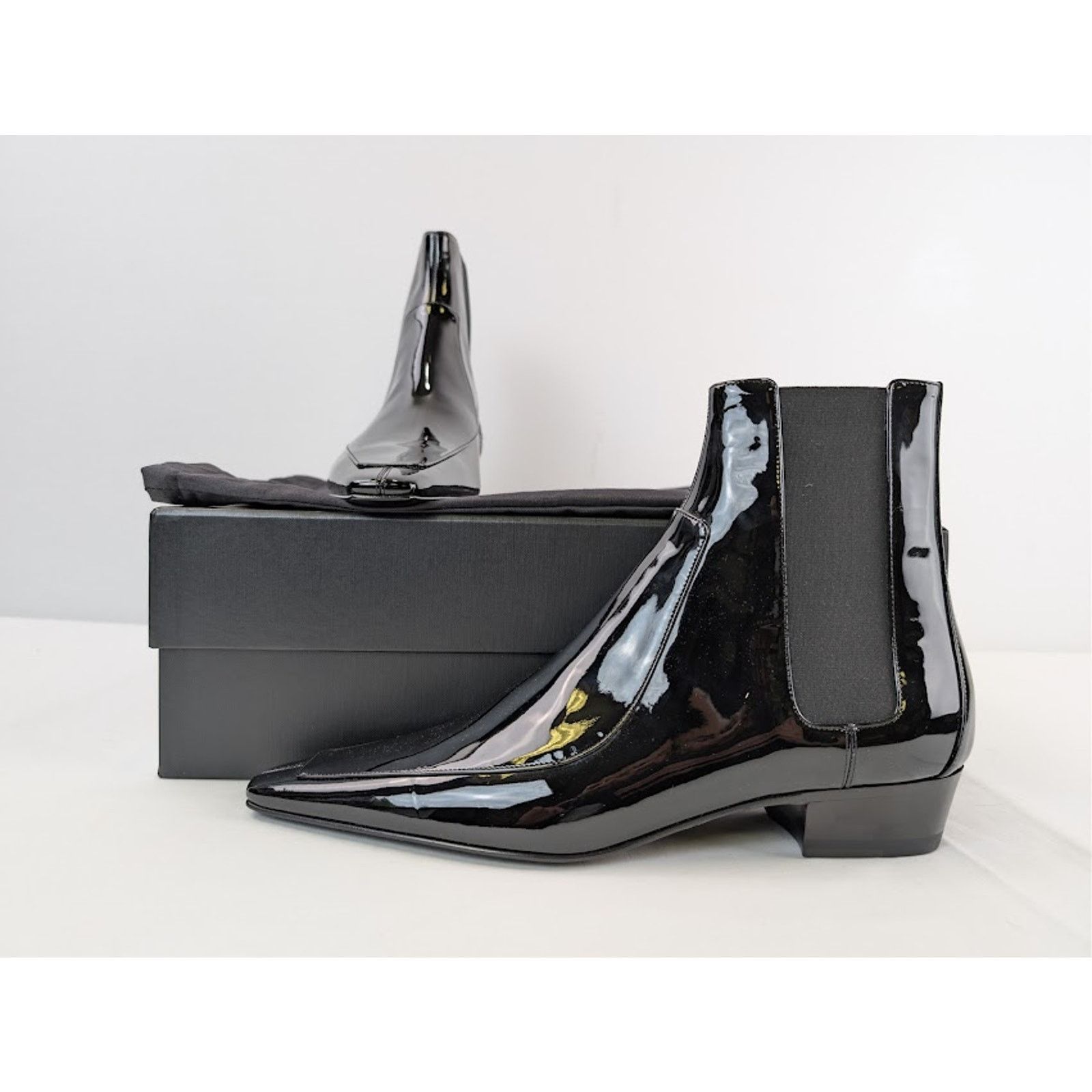Saint Laurent Paris o1rshd1 Leather Paolo 30 Chelsea Boots in Nero Size US 8 / EU 41 - 16 Thumbnail