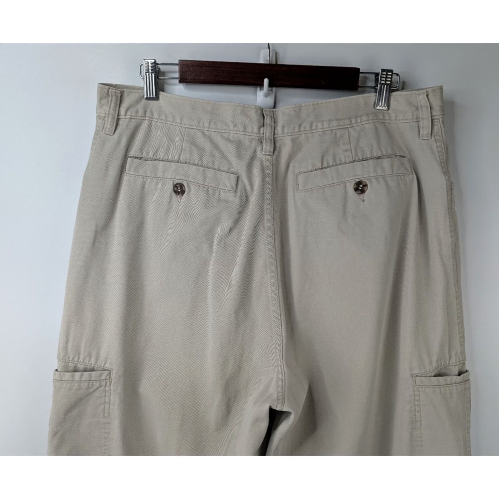 Mossimo VINTAGE Mossimo Pants Cargo Baggy Men's 36 Beige Wide-Leg Khaki Grunge 70s Army Size US 36 / EU 52 - 6 Thumbnail