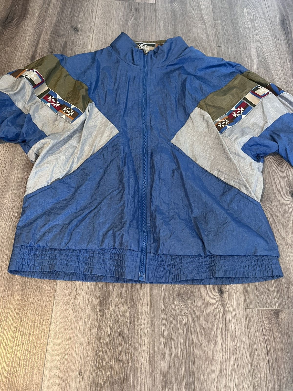 Vintage Vintage Light Blue Windbreaker Jacket Size US M / EU 48-50 / 2 - 2 Thumbnail