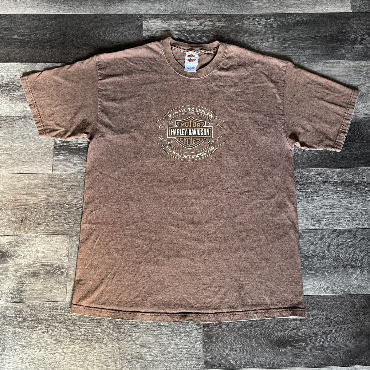 Harley Davidson Vintage 2000s Harley Davidson Tribal Lake Shore Graphic Tee Size US XL / EU 56 / 4 - 1 Thumbnail