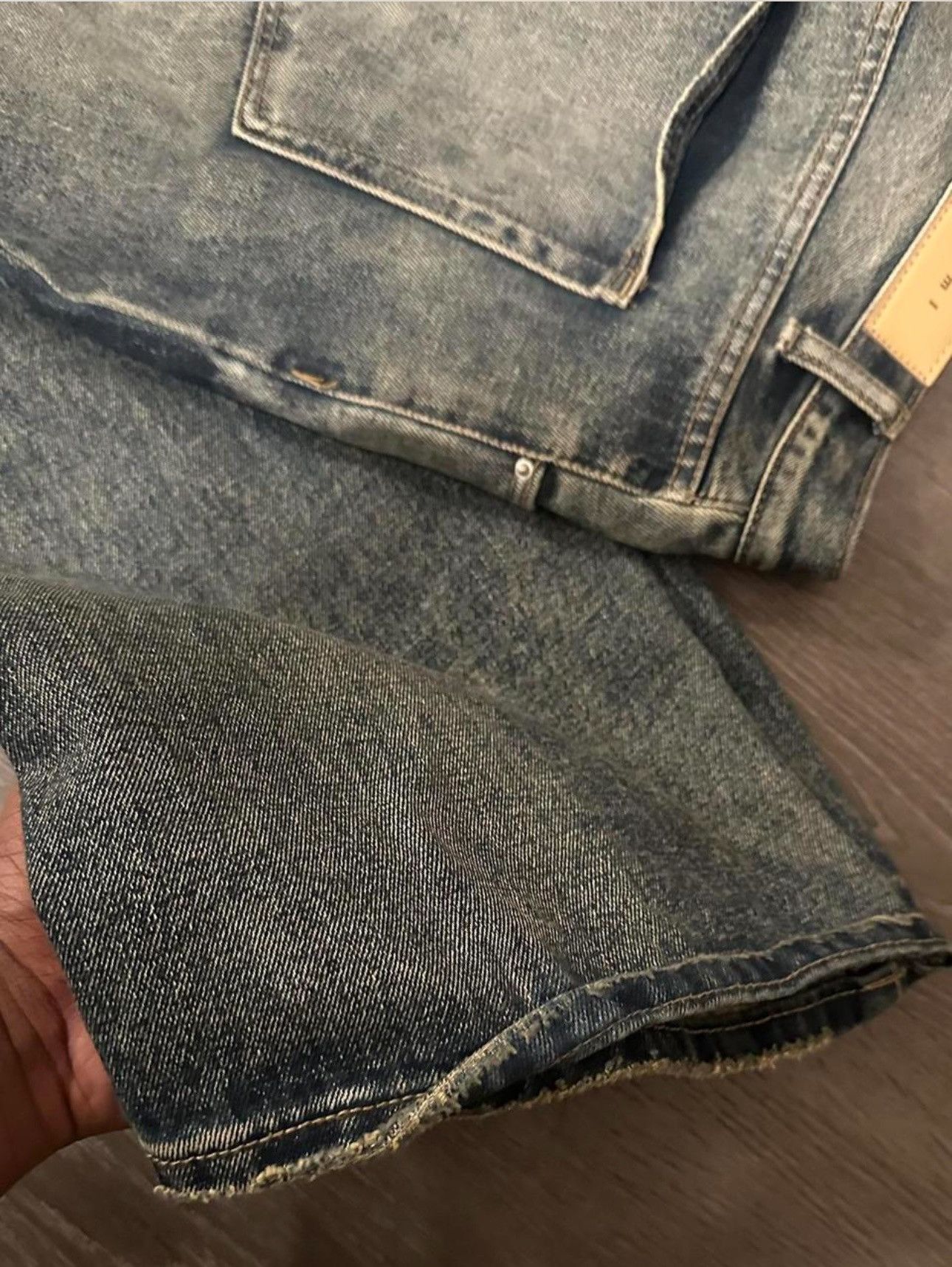 MNML MNML ULTRA BAGGY SHAWDOW PATCH DENIM - WASHED LIGHT BLUE Size US 36 / EU 52 - 4 Thumbnail