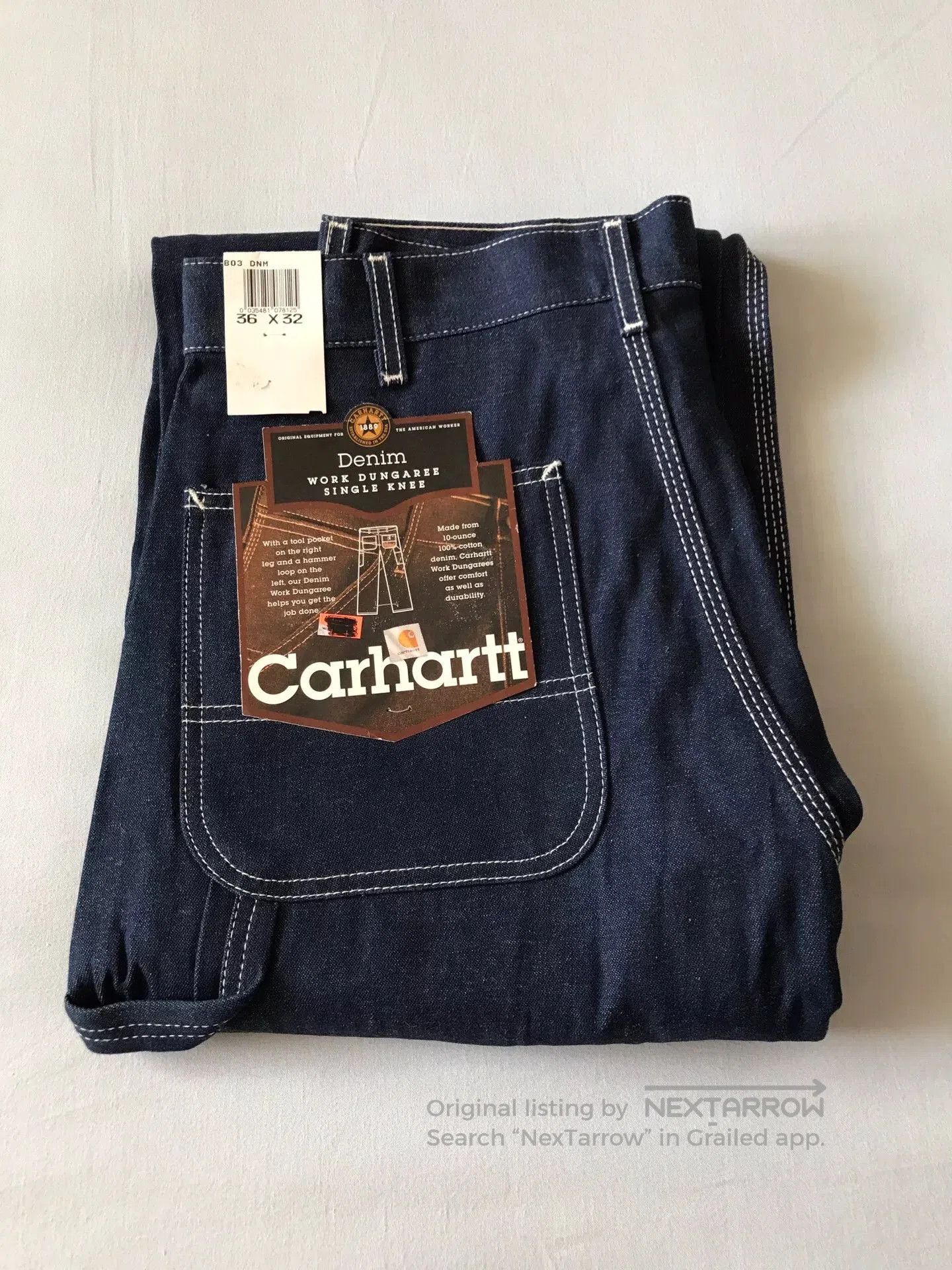 Carhartt Carhartt B03 W36L32 Denim Work Pants. Size US 36 / EU 52 - 1 Thumbnail