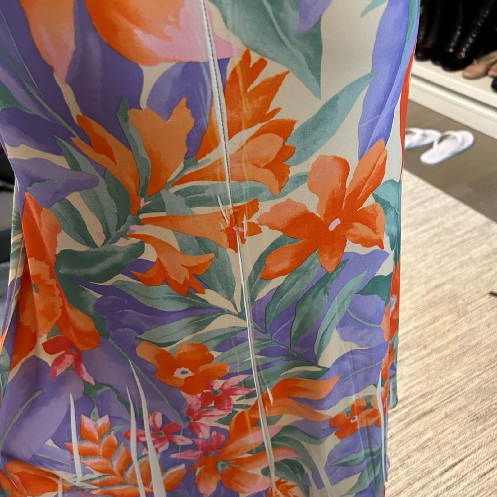 & Other Stories Women’s medium halter Tango dress in purple orange jersey Size M / US 6-8 / IT 42-44 - 5 Thumbnail