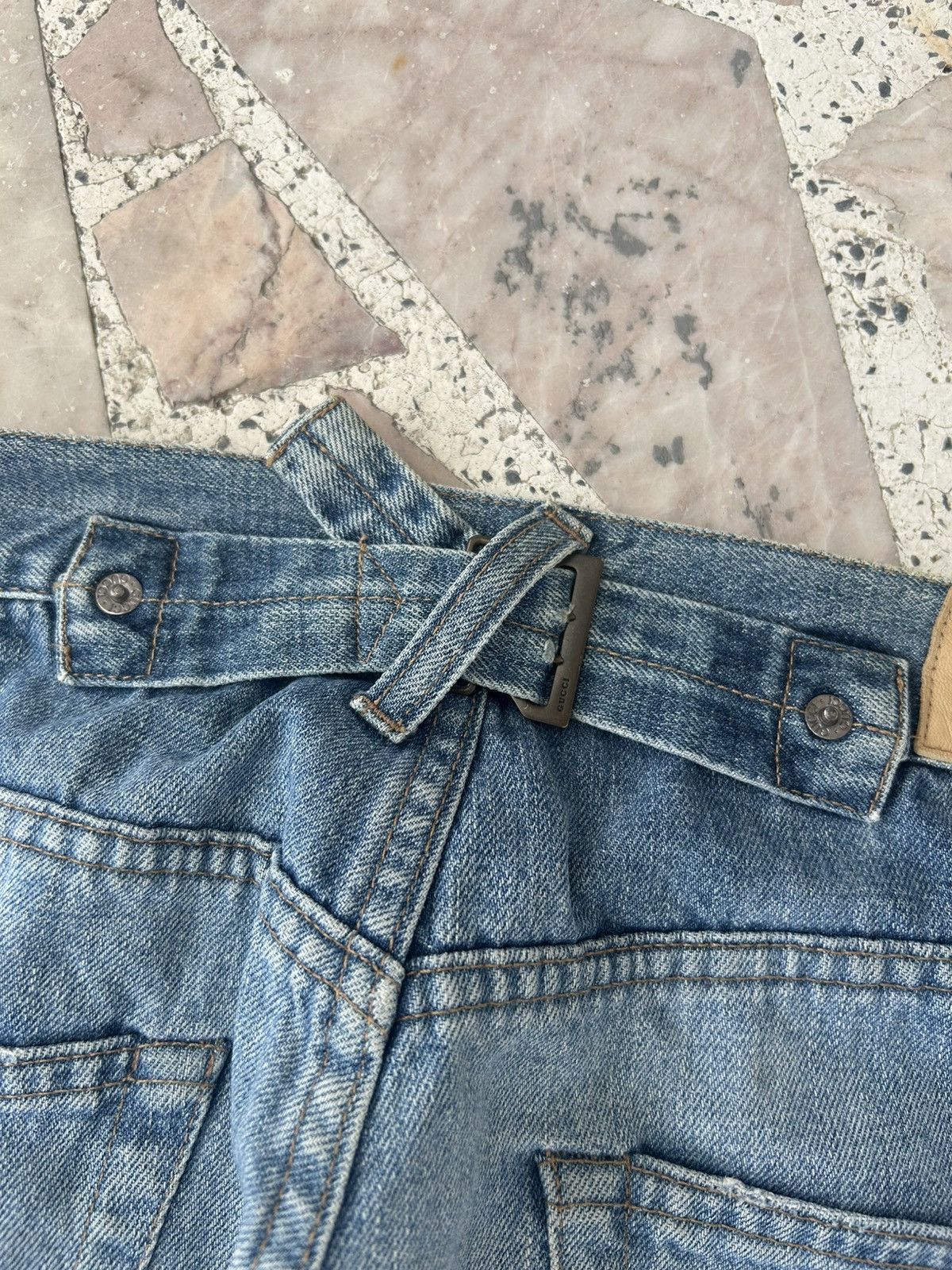 Gucci Gucci Straight Cut Buckle Back Vintage Denim Trousers Size US 30 / EU 46 - 12 Thumbnail