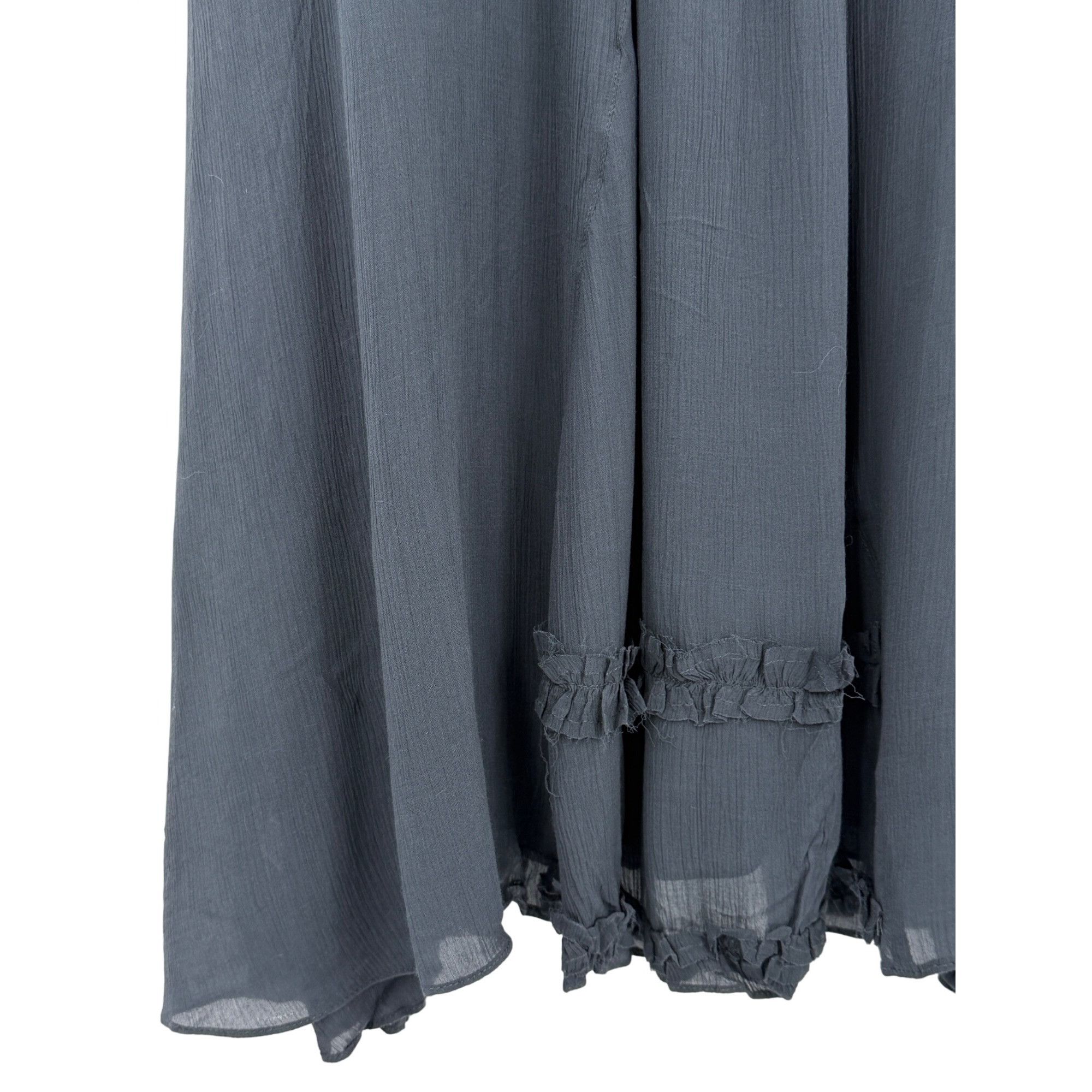Free People RARE Vtg NWT Free People Gray Lace Crochet Maxi Slip Dress | Size M / US 6-8 / IT 42-44 - 9 Thumbnail