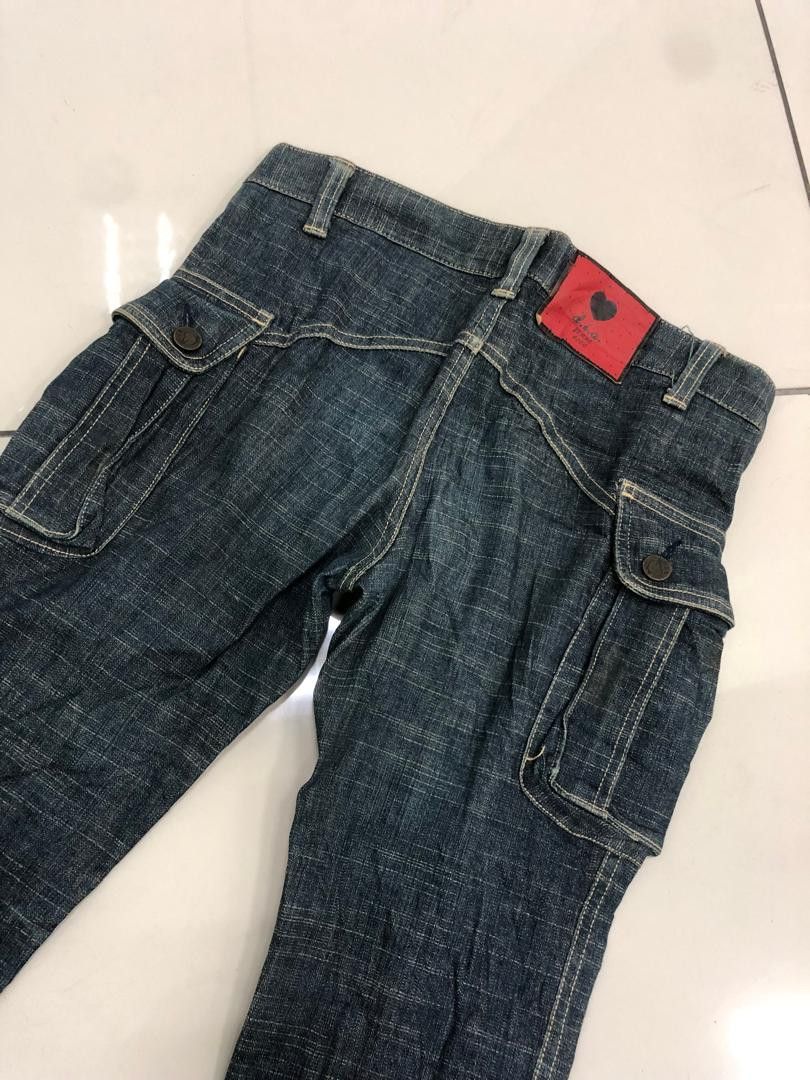 Japanese Brand D.I.A jeans Flare cut for ladies rare pattern Size 31" - 4 Thumbnail