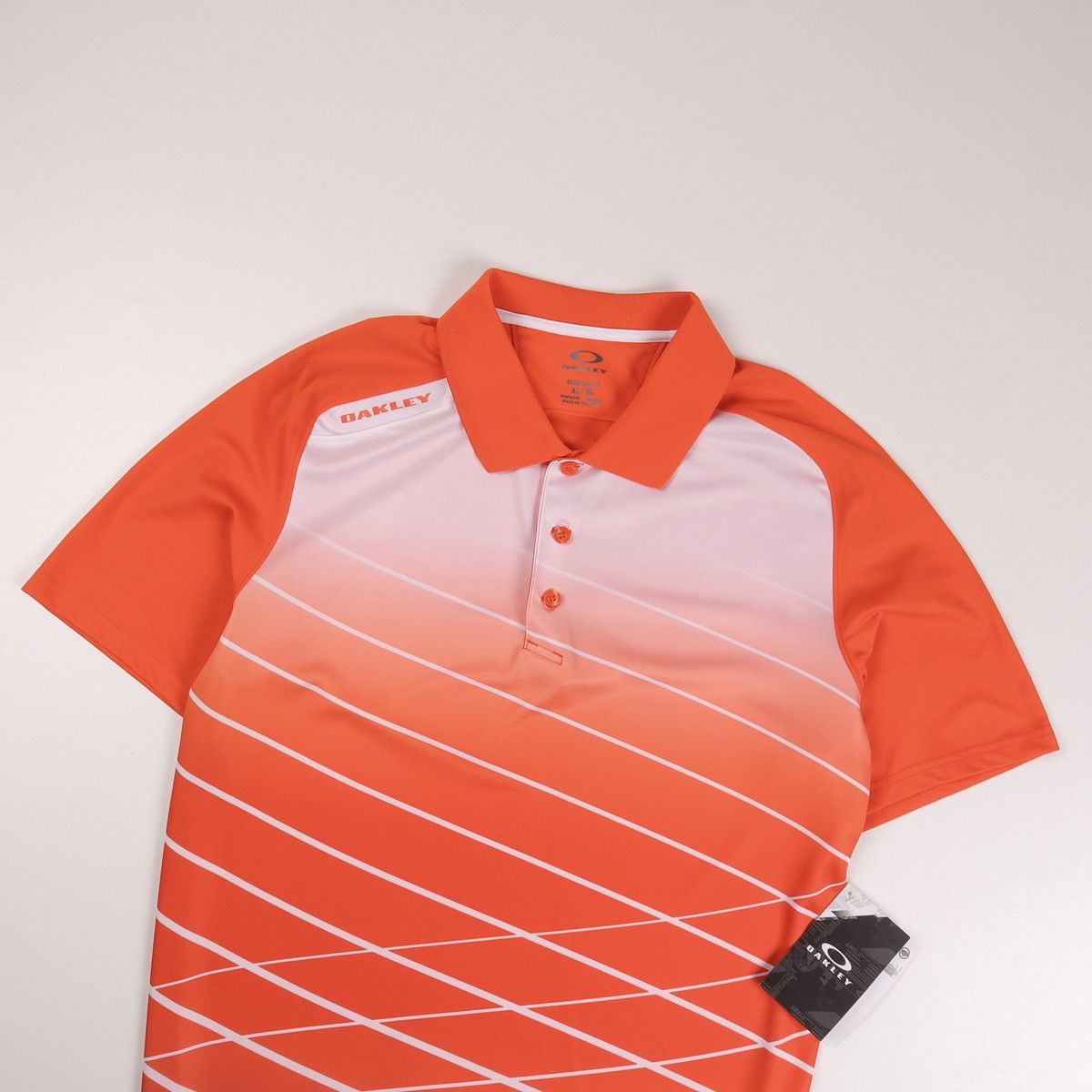 Oakley NEW Men’s Oakley Slide Polo Shirts Red Orange Size: XL Size US XL / EU 56 / 4 - 2 Thumbnail