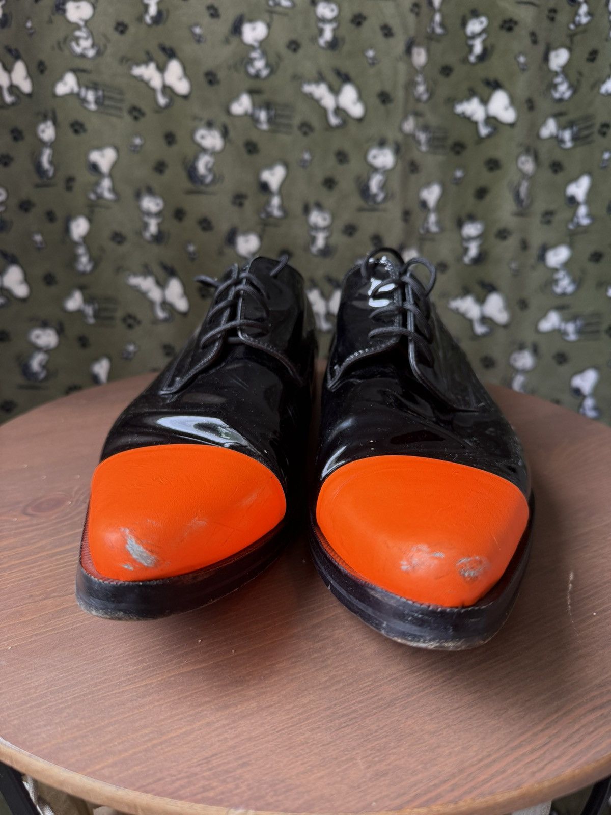 Designer × Dsquared2 Dsquared2 Orange Toes Derby Leather Shoes Size US 11 / EU 44 - 2 Thumbnail
