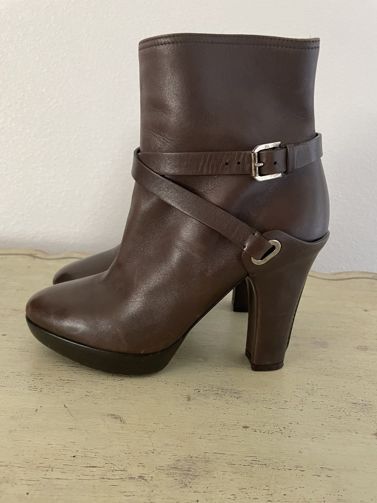 Ralph Lauren Purple Label Platform Bootie Size US 9 / IT 39 - 7 Thumbnail