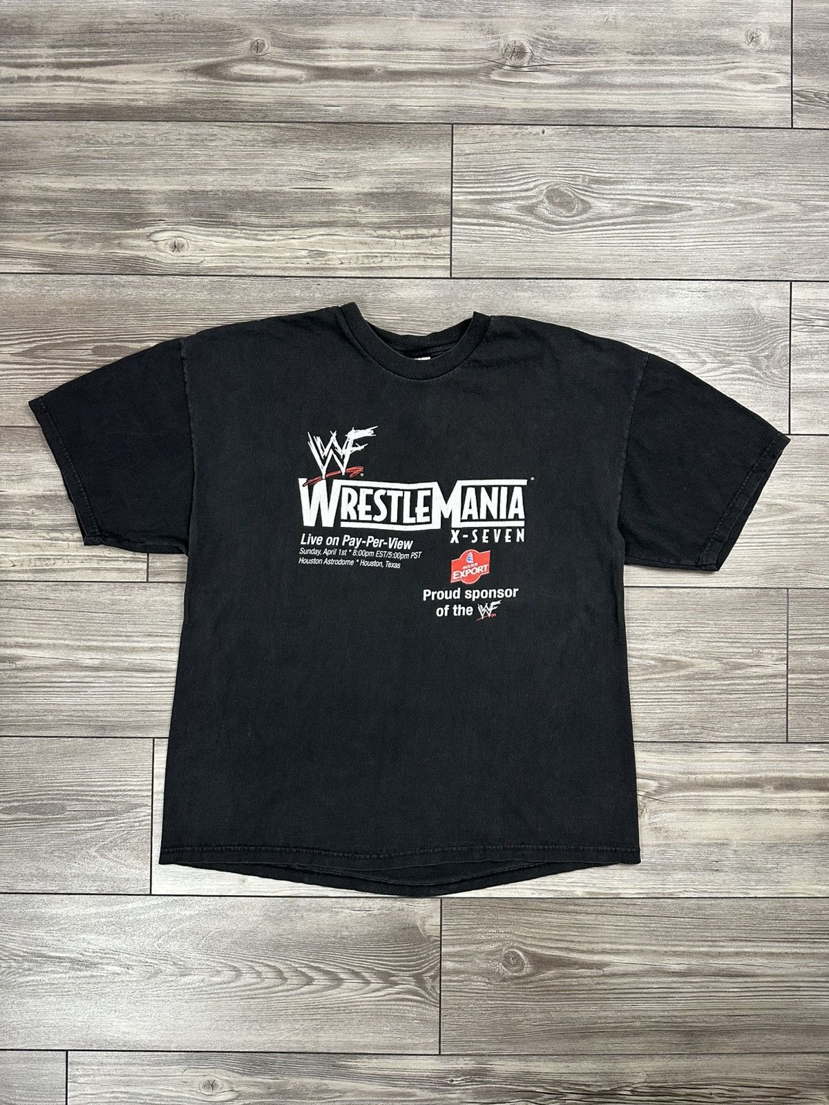 Hanes Vintage WWF Wrestle Mania X Seven Promo T Shirt Size US XL / EU 56 / 4 - 1 Thumbnail